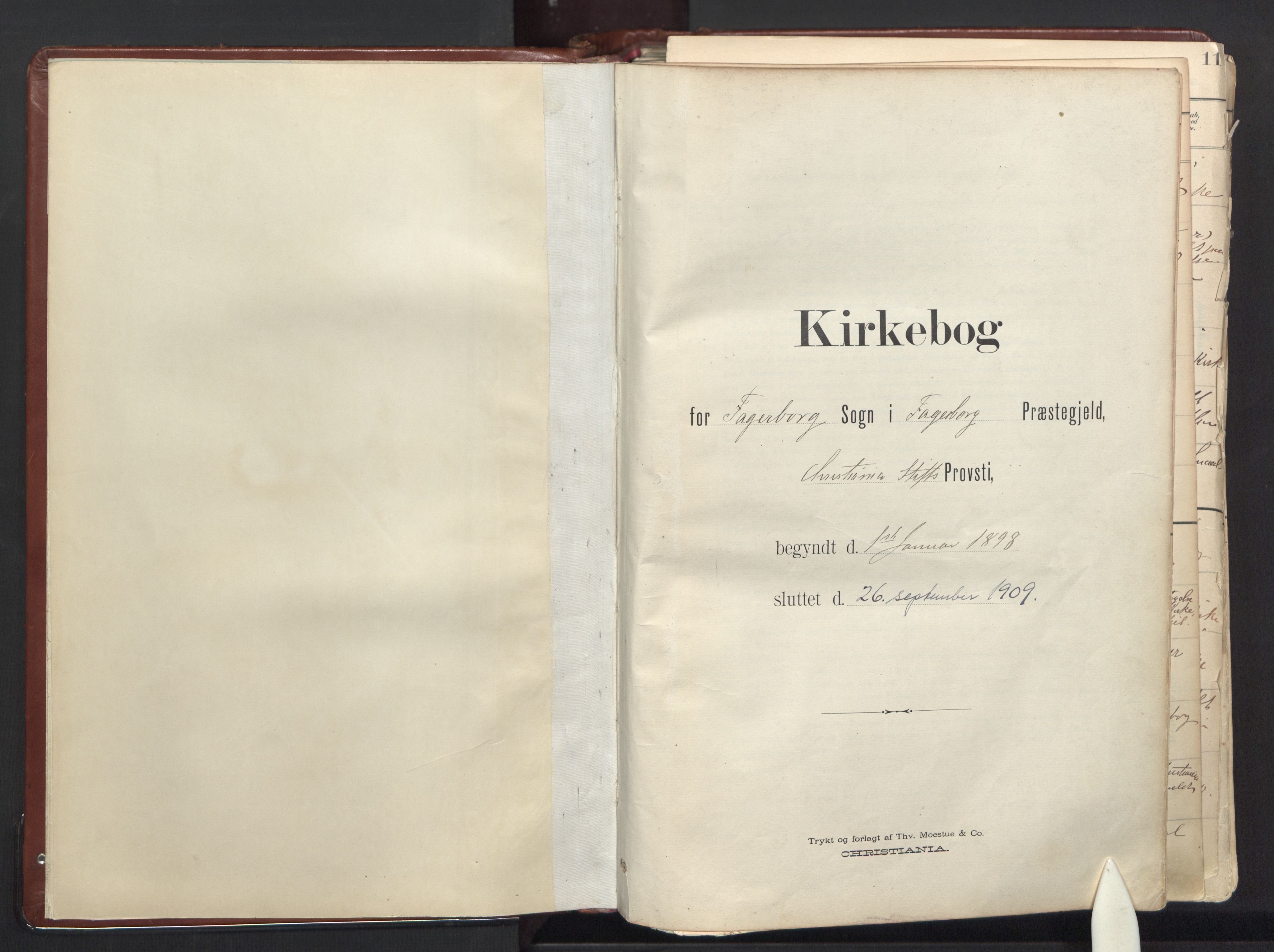 Fagerborg prestekontor Kirkebøker, SAO/A-10844/F/Fa/L0001: Parish register (official) no. 1, 1898-1909