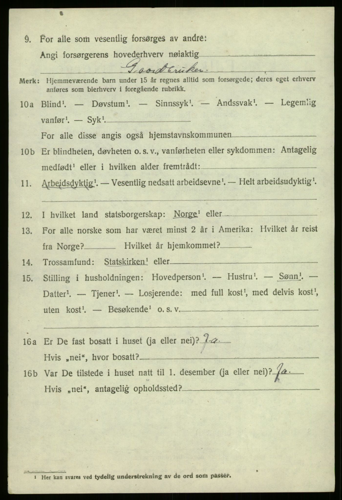 SAB, 1920 census for Gaular, 1920, p. 6683