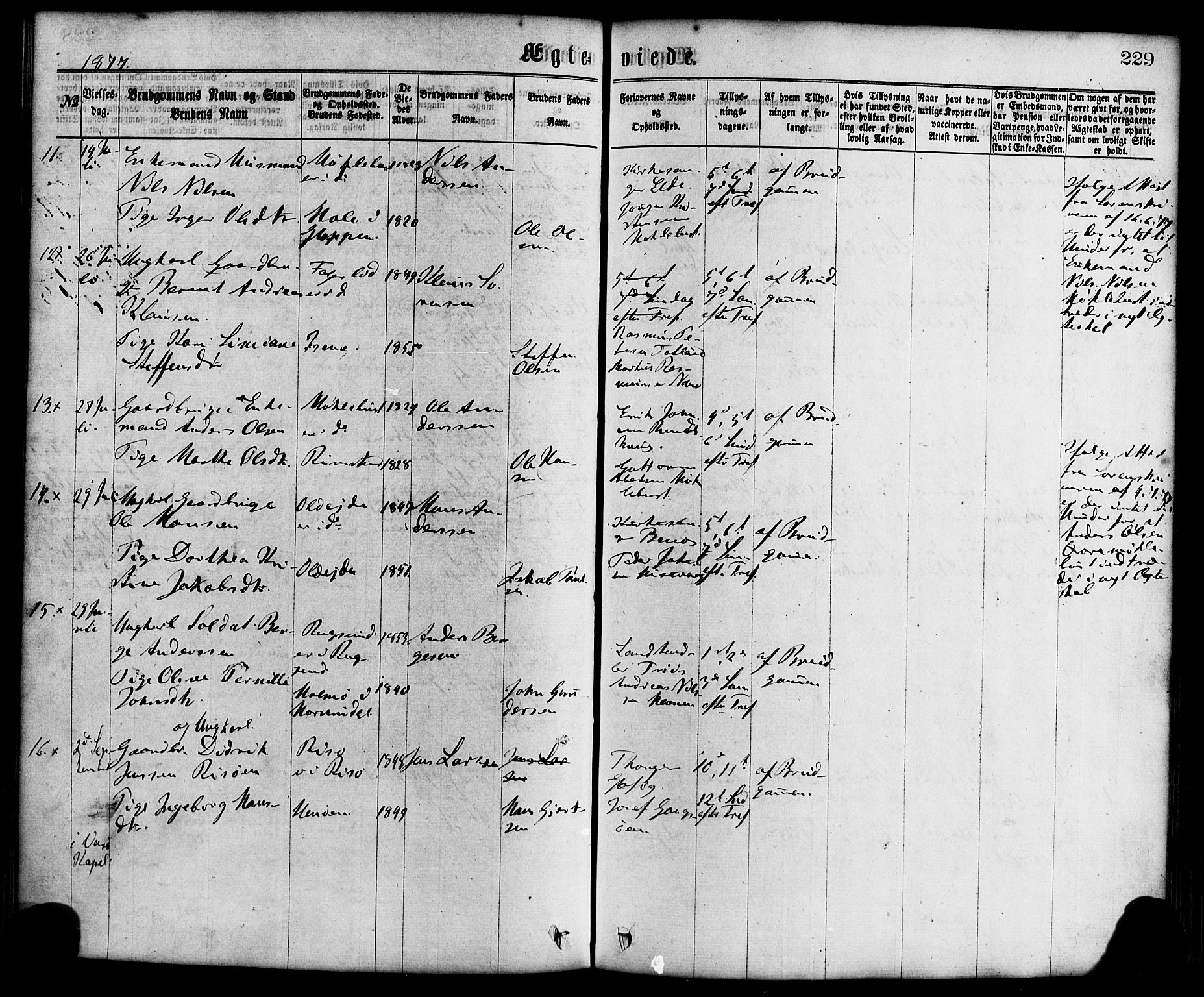 Davik sokneprestembete, AV/SAB-A-79701/H/Haa/Haaa/L0006: Parish register (official) no. A 6, 1867-1881, p. 229