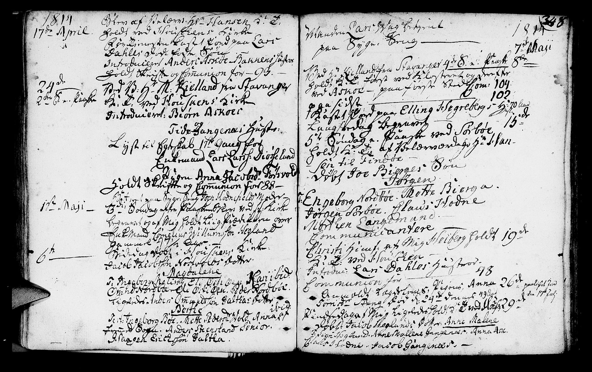 Rennesøy sokneprestkontor, SAST/A -101827/H/Ha/Haa/L0003: Parish register (official) no. A 3, 1772-1815, p. 348