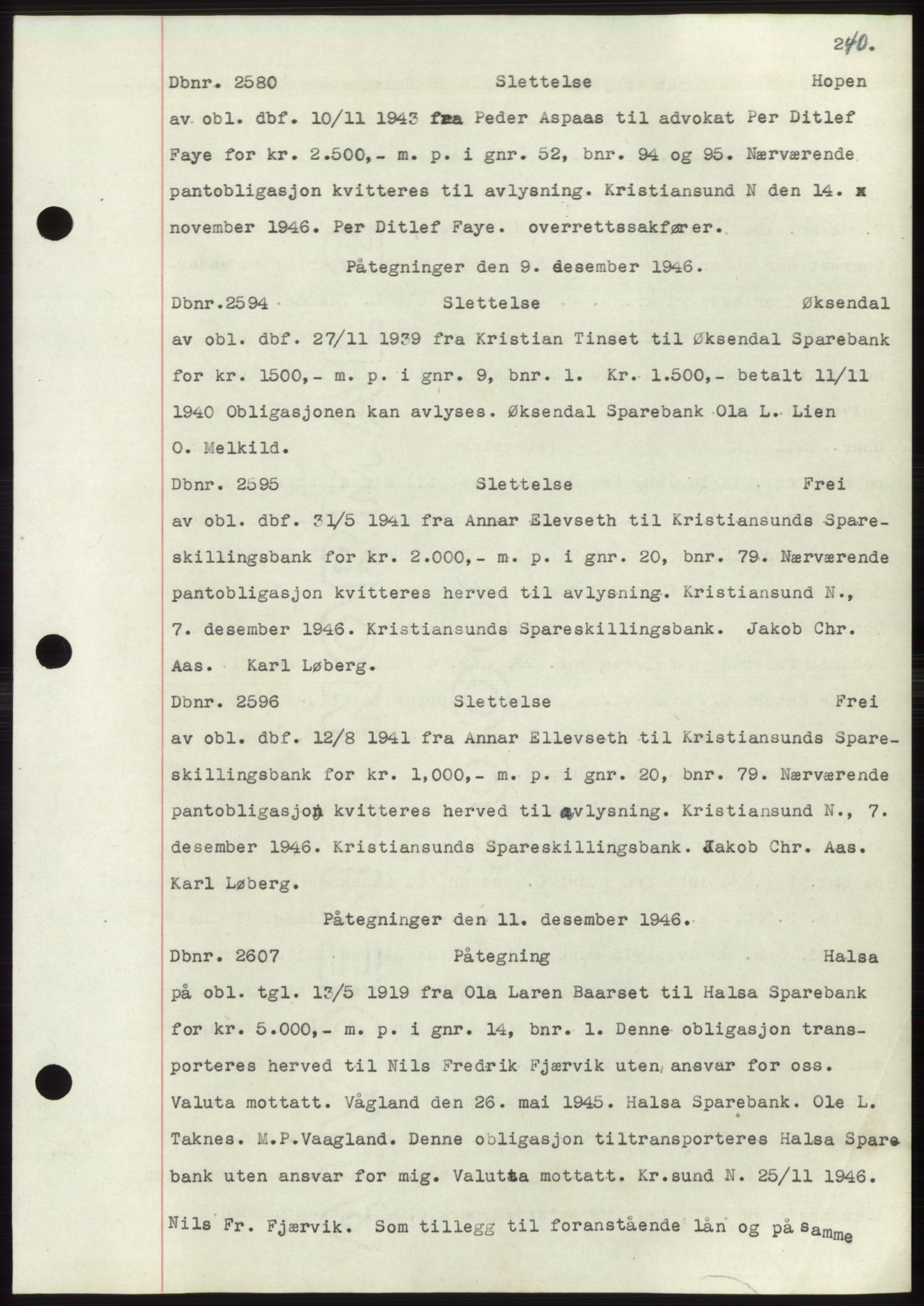 Nordmøre sorenskriveri, SAT/A-4132/1/2/2Ca: Mortgage book no. C82b, 1946-1951, Diary no: : 2580/1946