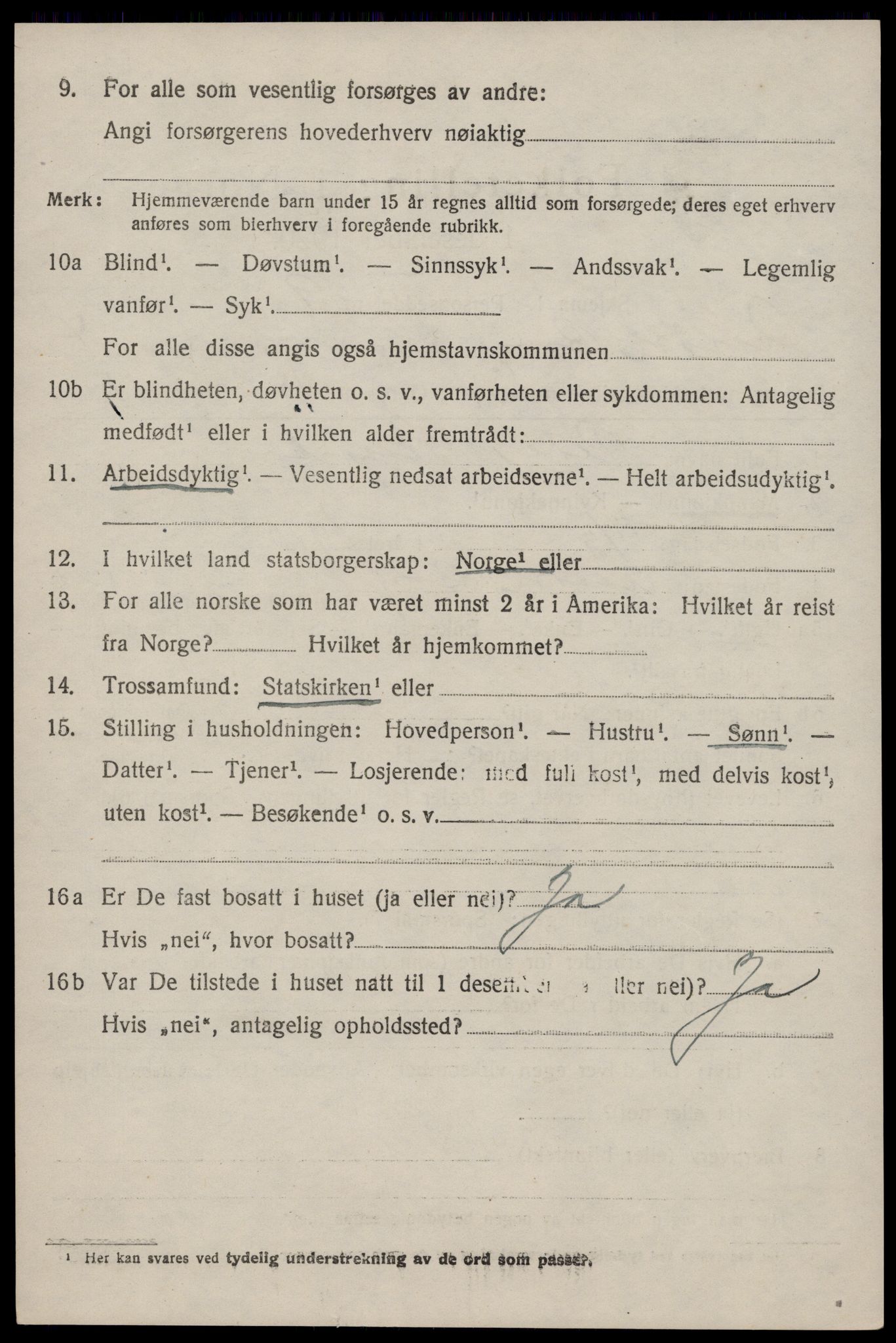 SAST, 1920 census for Årdal, 1920, p. 1471