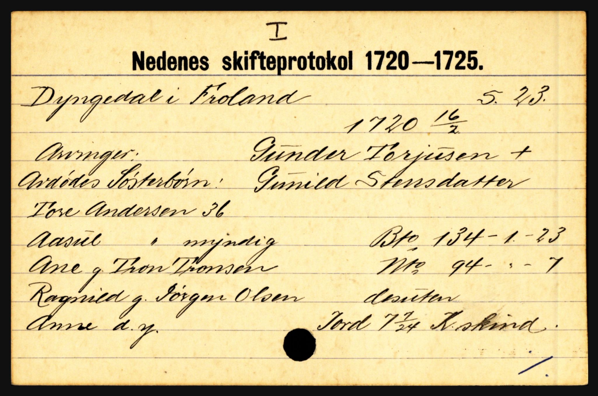 Nedenes sorenskriveri før 1824, AV/SAK-1221-0007/H, p. 5517