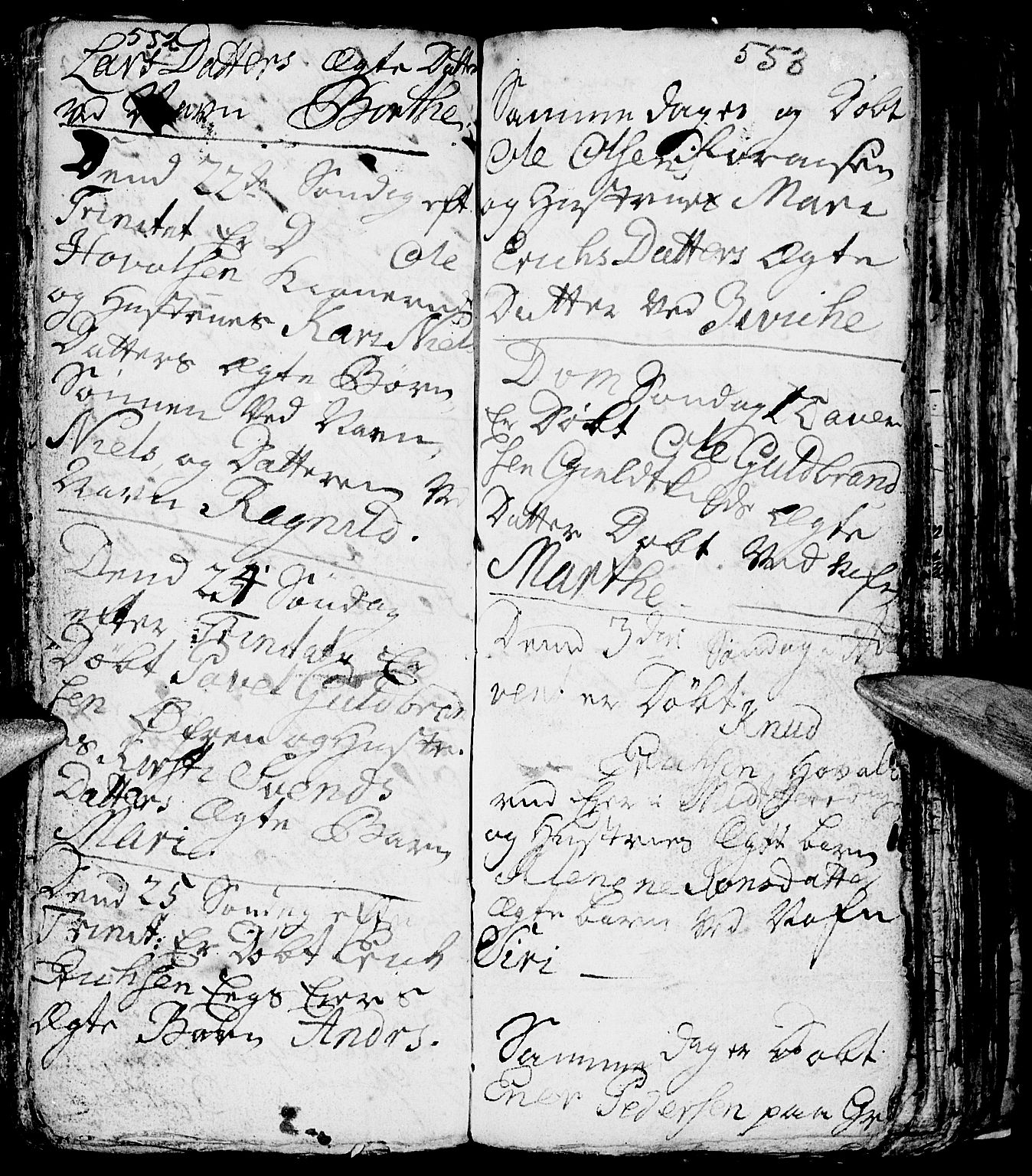 Nes prestekontor, Hedmark, AV/SAH-PREST-020/L/La/L0001: Parish register (copy) no. 1, 1663-1784, p. 552-553