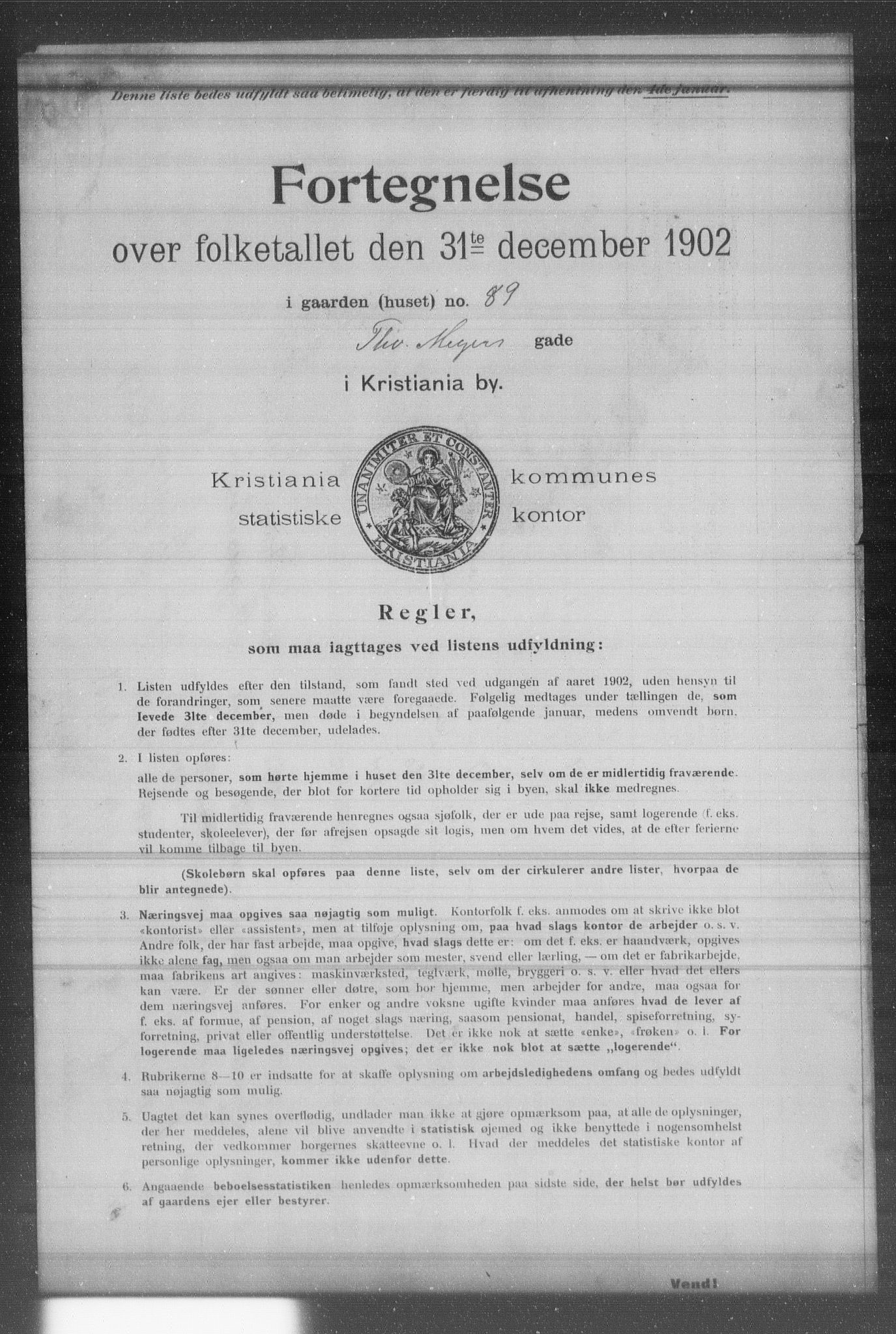 OBA, Municipal Census 1902 for Kristiania, 1902, p. 20673