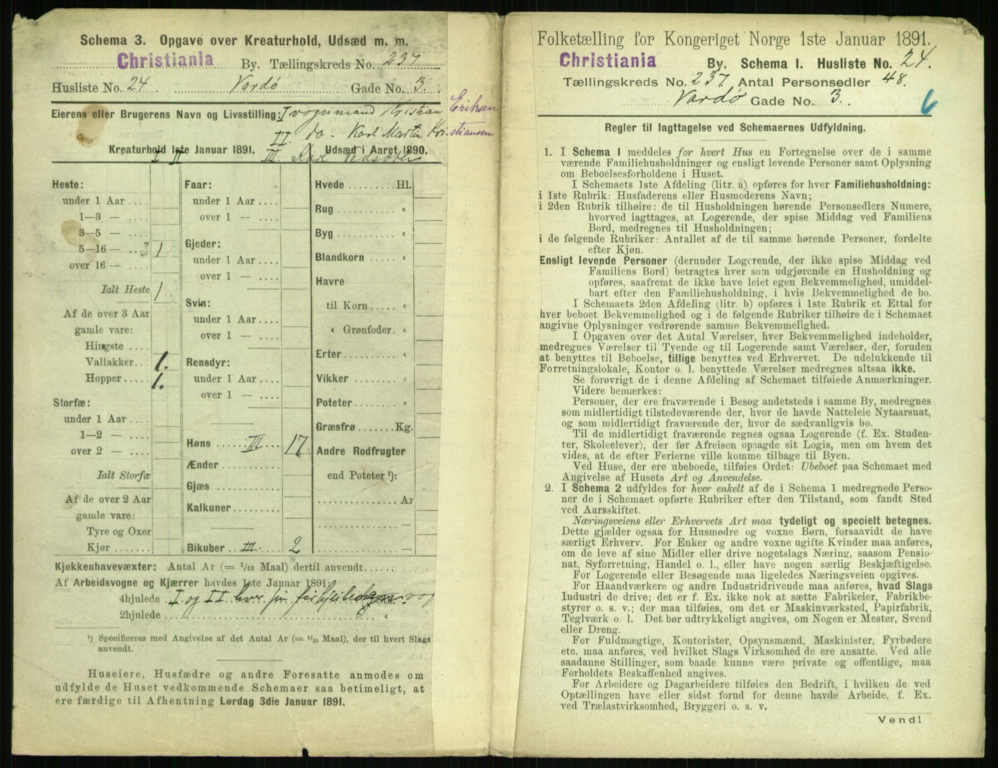 RA, 1891 census for 0301 Kristiania, 1891, p. 144127