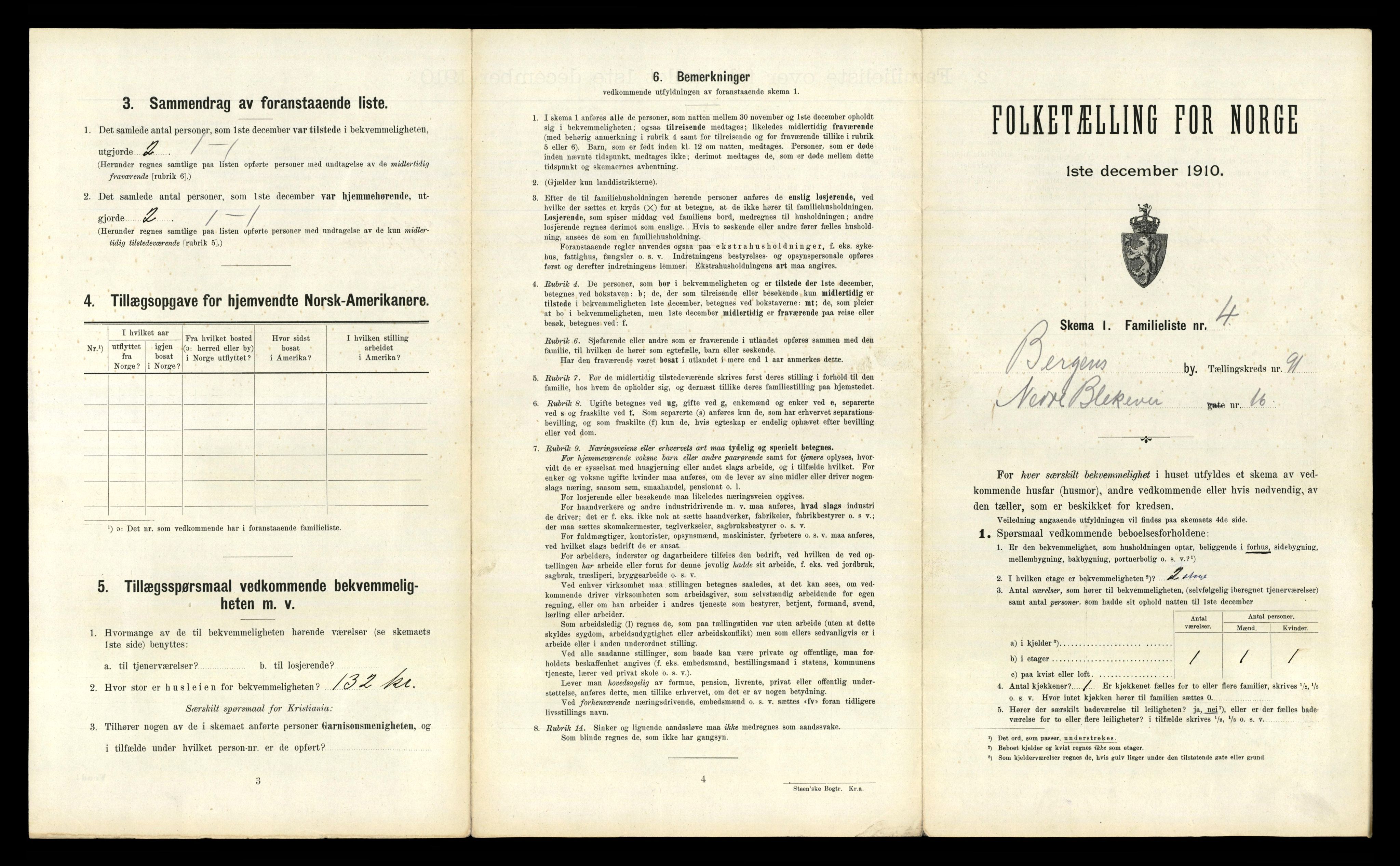 RA, 1910 census for Bergen, 1910, p. 32217