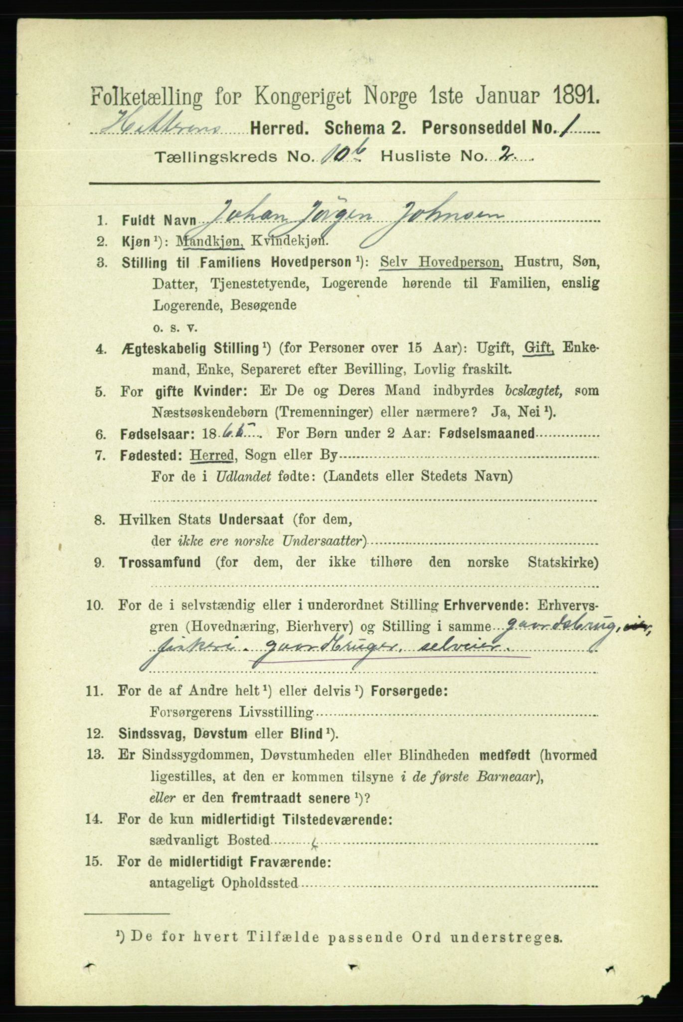 RA, 1891 census for 1617 Hitra, 1891, p. 2325