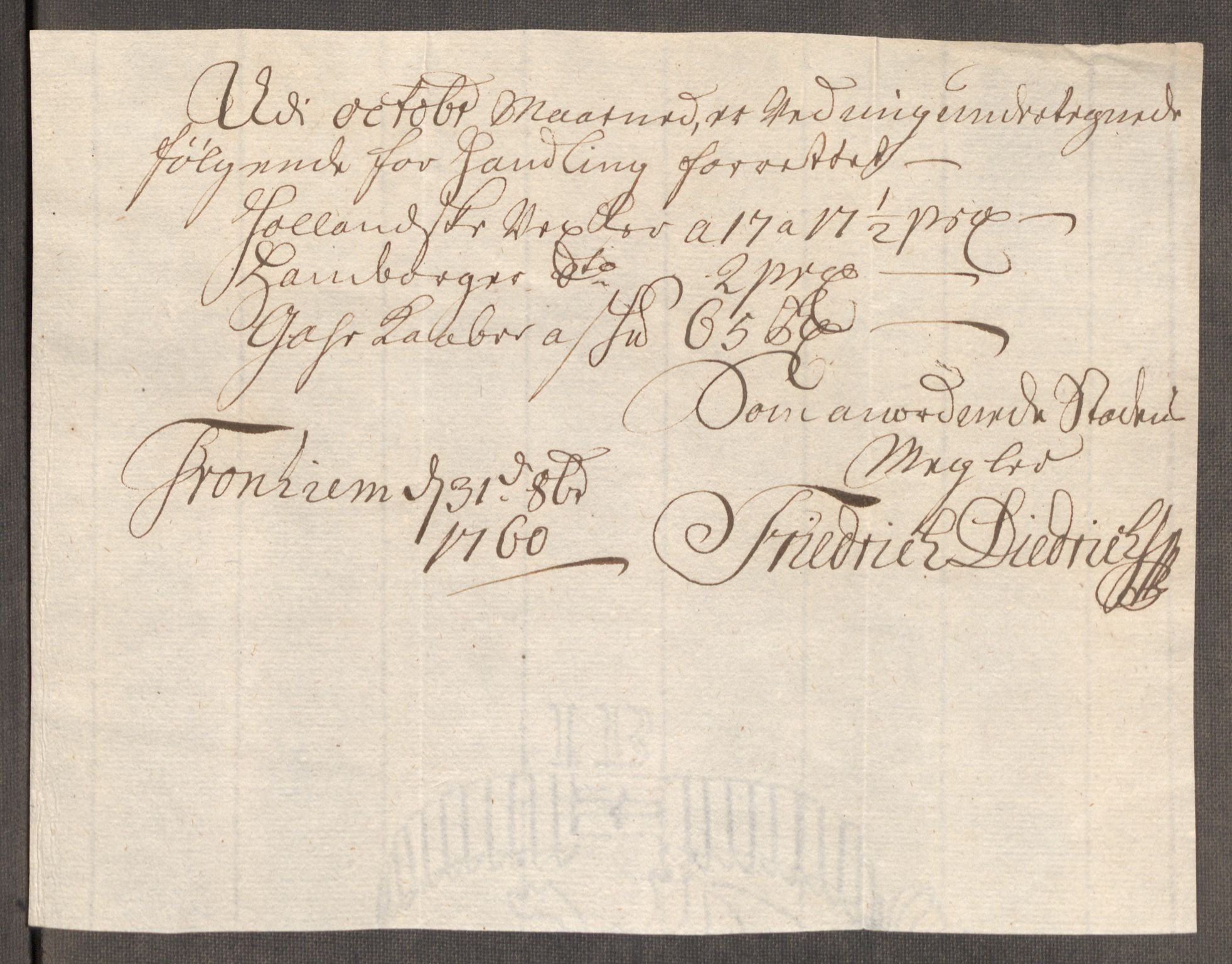 Rentekammeret inntil 1814, Realistisk ordnet avdeling, AV/RA-EA-4070/Oe/L0009: [Ø1]: Nordafjelske priskuranter, 1759-1768, p. 67