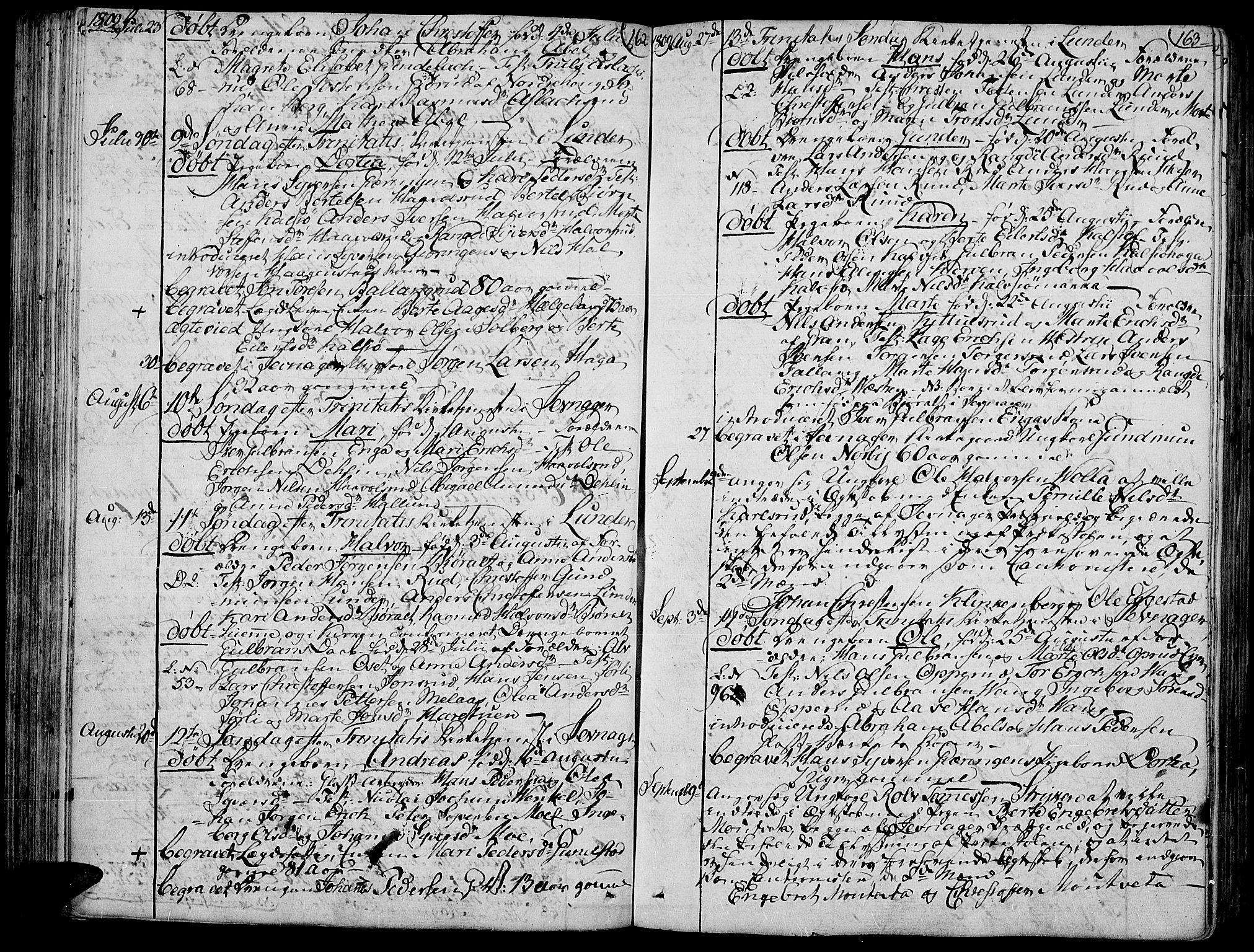 Jevnaker prestekontor, AV/SAH-PREST-116/H/Ha/Haa/L0004: Parish register (official) no. 4, 1800-1861, p. 162-163