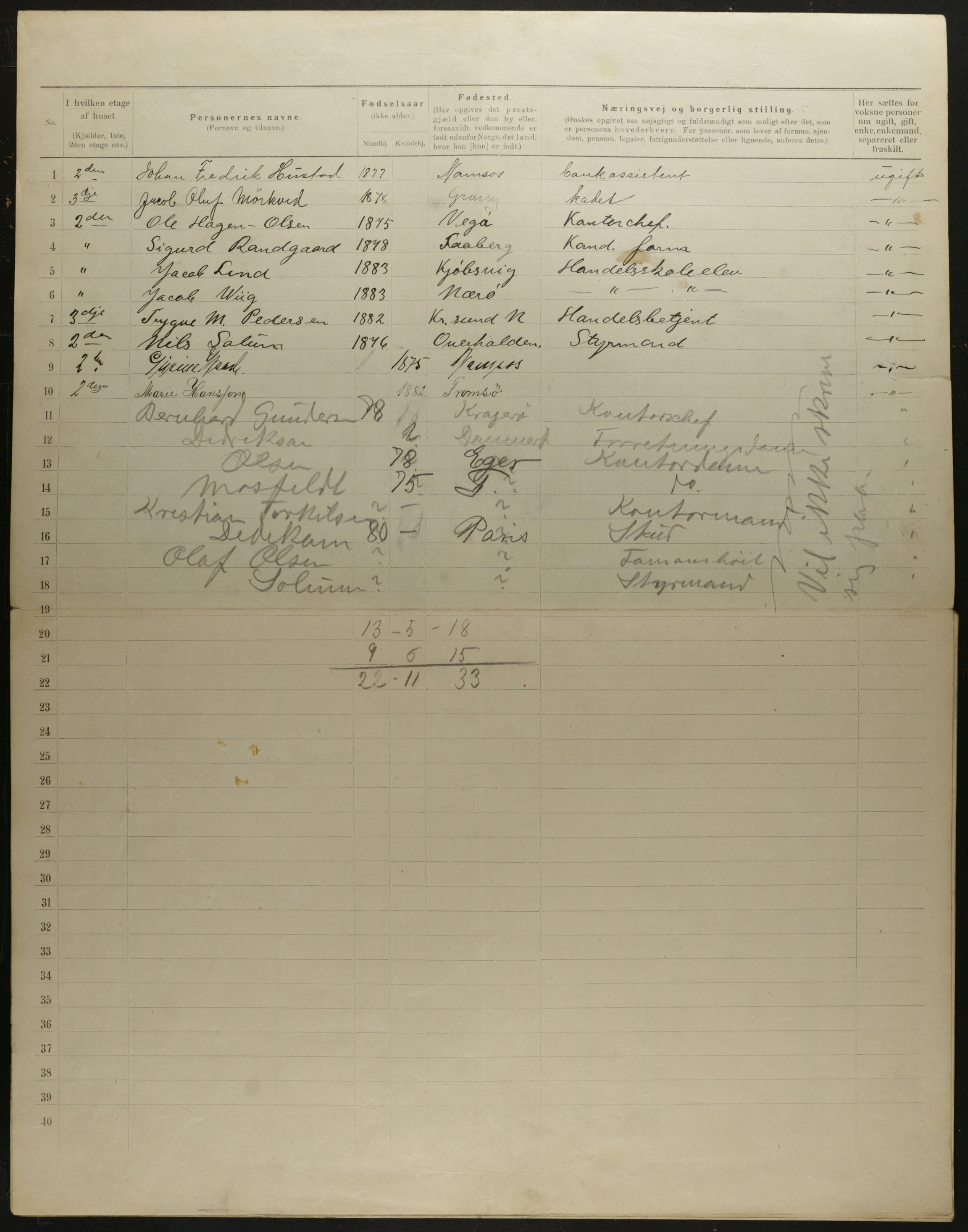 OBA, Municipal Census 1901 for Kristiania, 1901, p. 8295