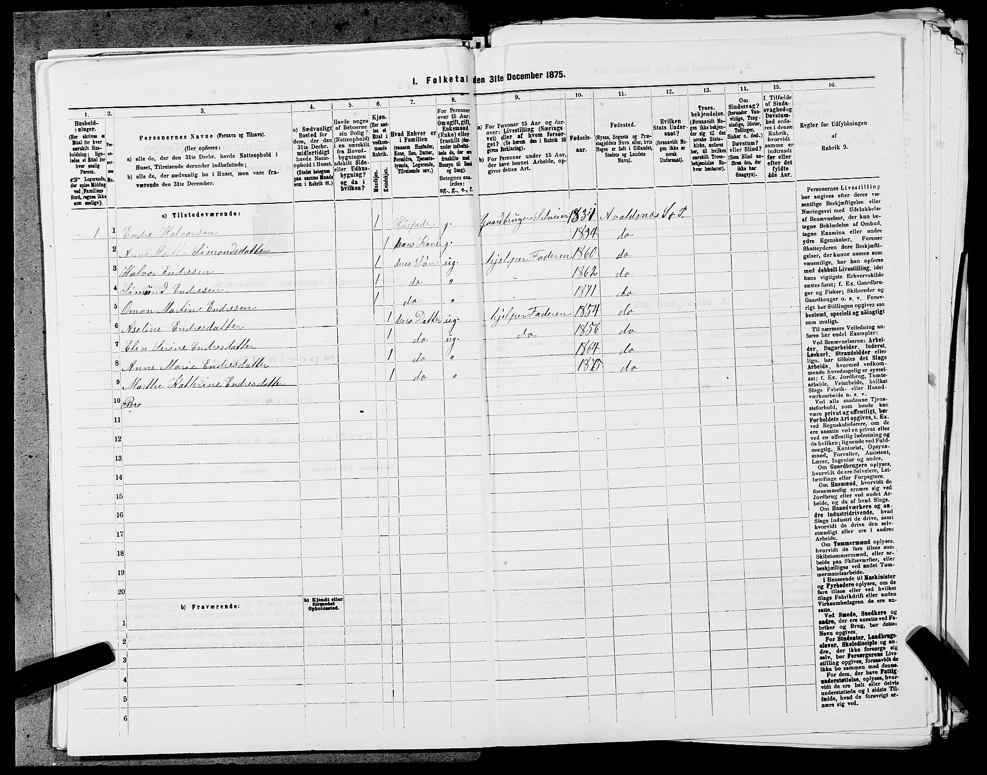 SAST, 1875 census for 1147L Avaldsnes/Avaldsnes og Kopervik, 1875, p. 1502