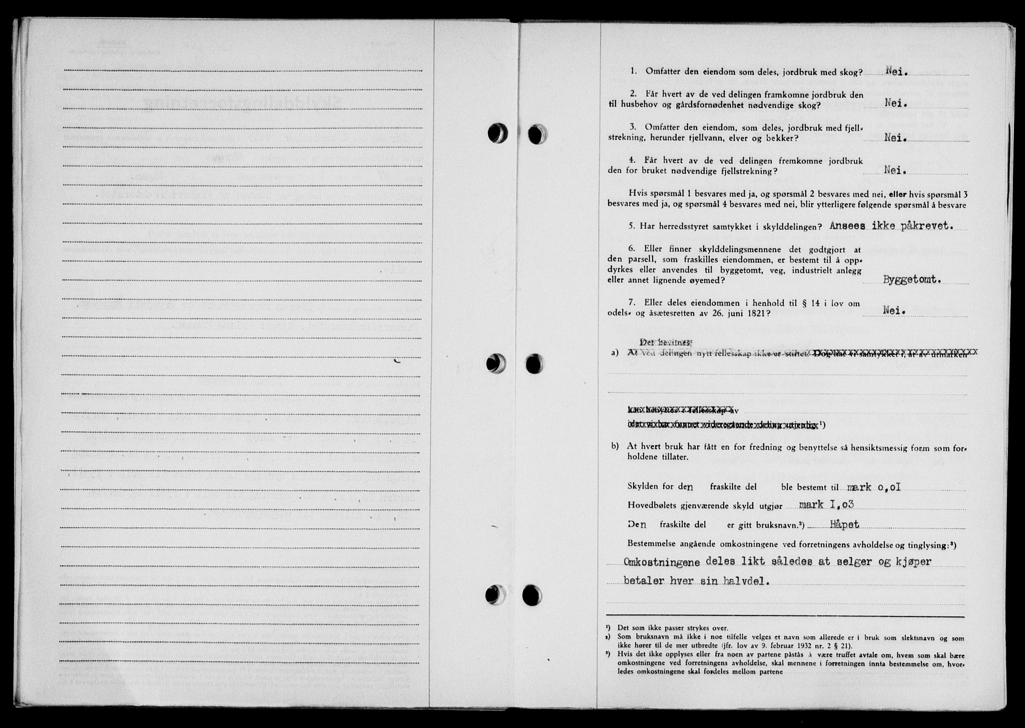 Lofoten sorenskriveri, SAT/A-0017/1/2/2C/L0021a: Mortgage book no. 21a, 1949-1949, Diary no: : 2311/1949