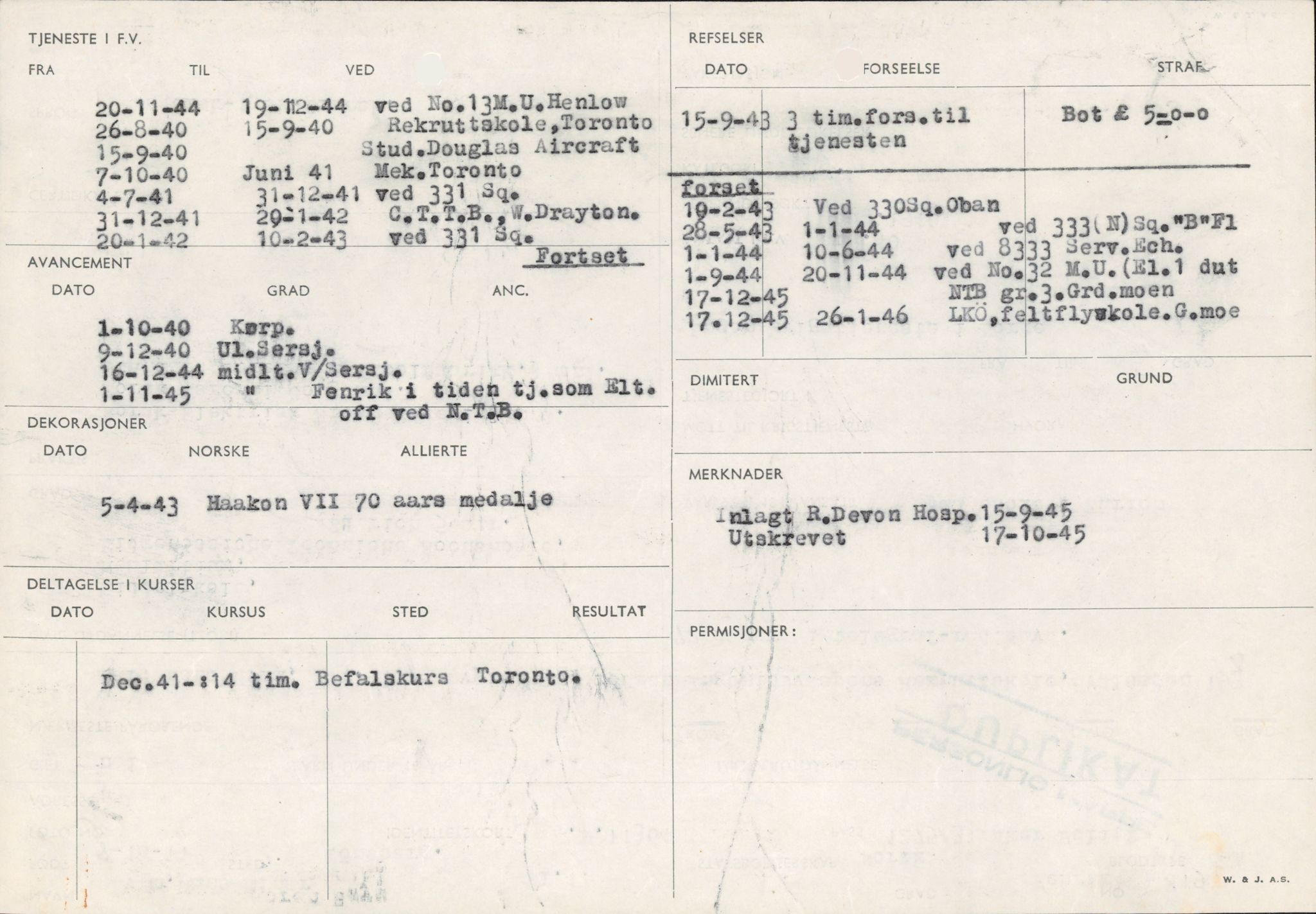 Forsvaret, Rygge hovedflystasjon, AV/RA-RAFA-2298/P/Pd/L0023: Astrup, Hans Rasmus - Hvam, Hans Einar - f. 1911, 1911, p. 467