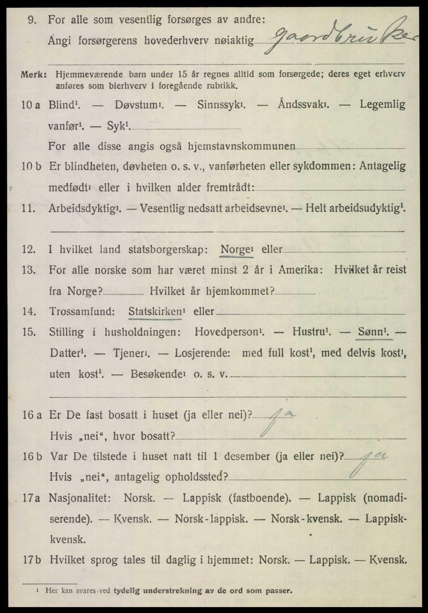 SAT, 1920 census for Otterøy, 1920, p. 1466