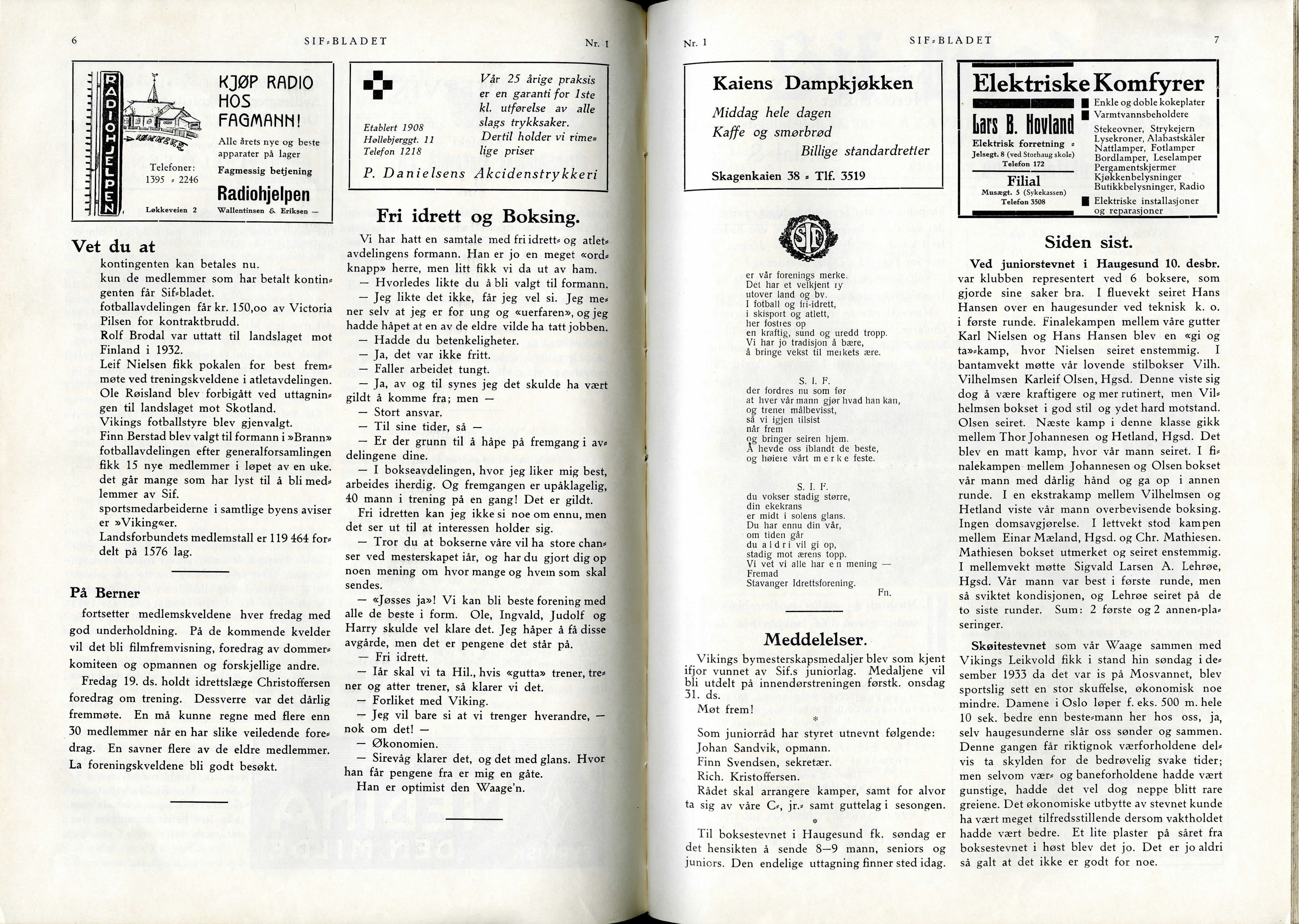 , SIF-bladet 1934, 1934