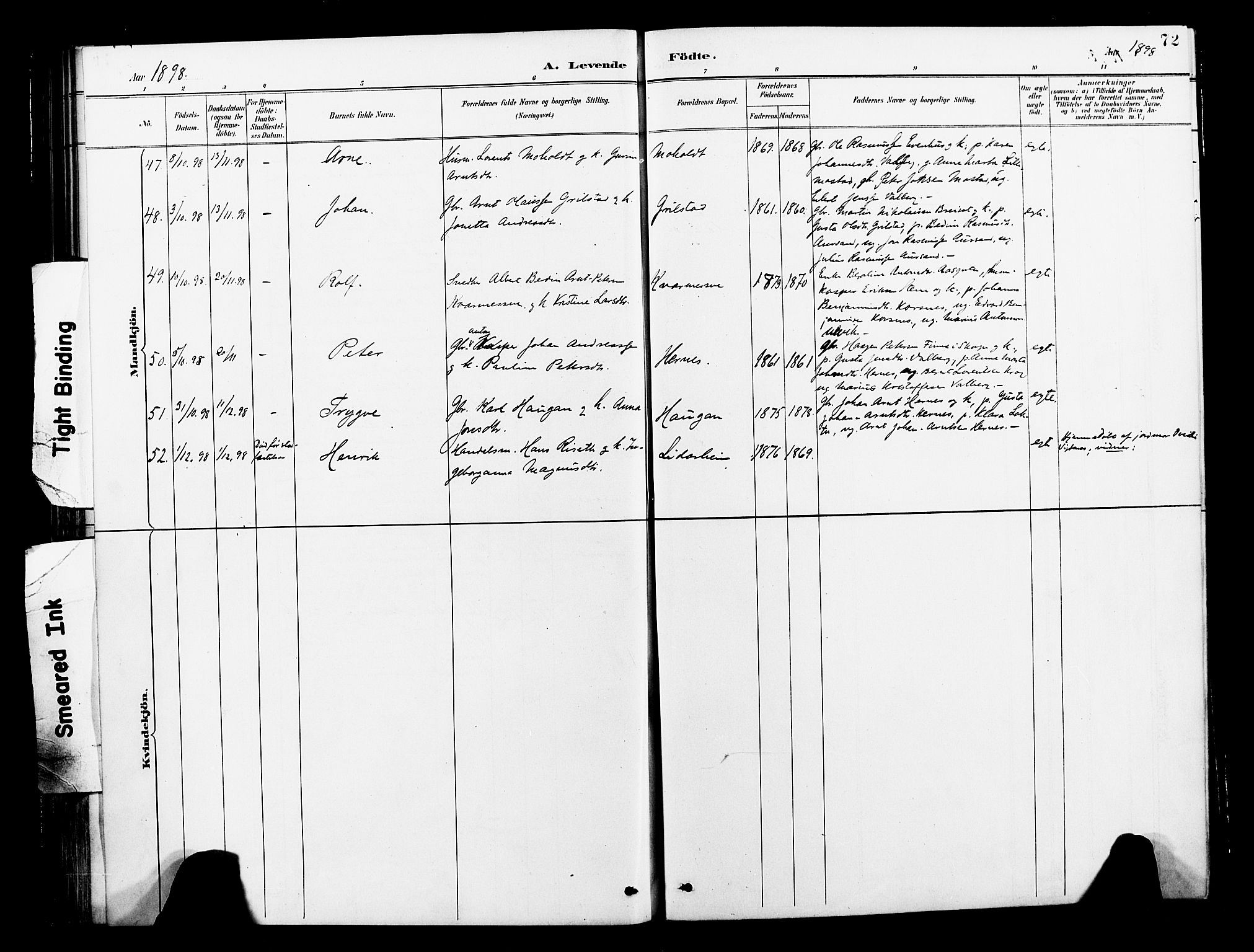 Ministerialprotokoller, klokkerbøker og fødselsregistre - Nord-Trøndelag, AV/SAT-A-1458/713/L0121: Parish register (official) no. 713A10, 1888-1898, p. 72