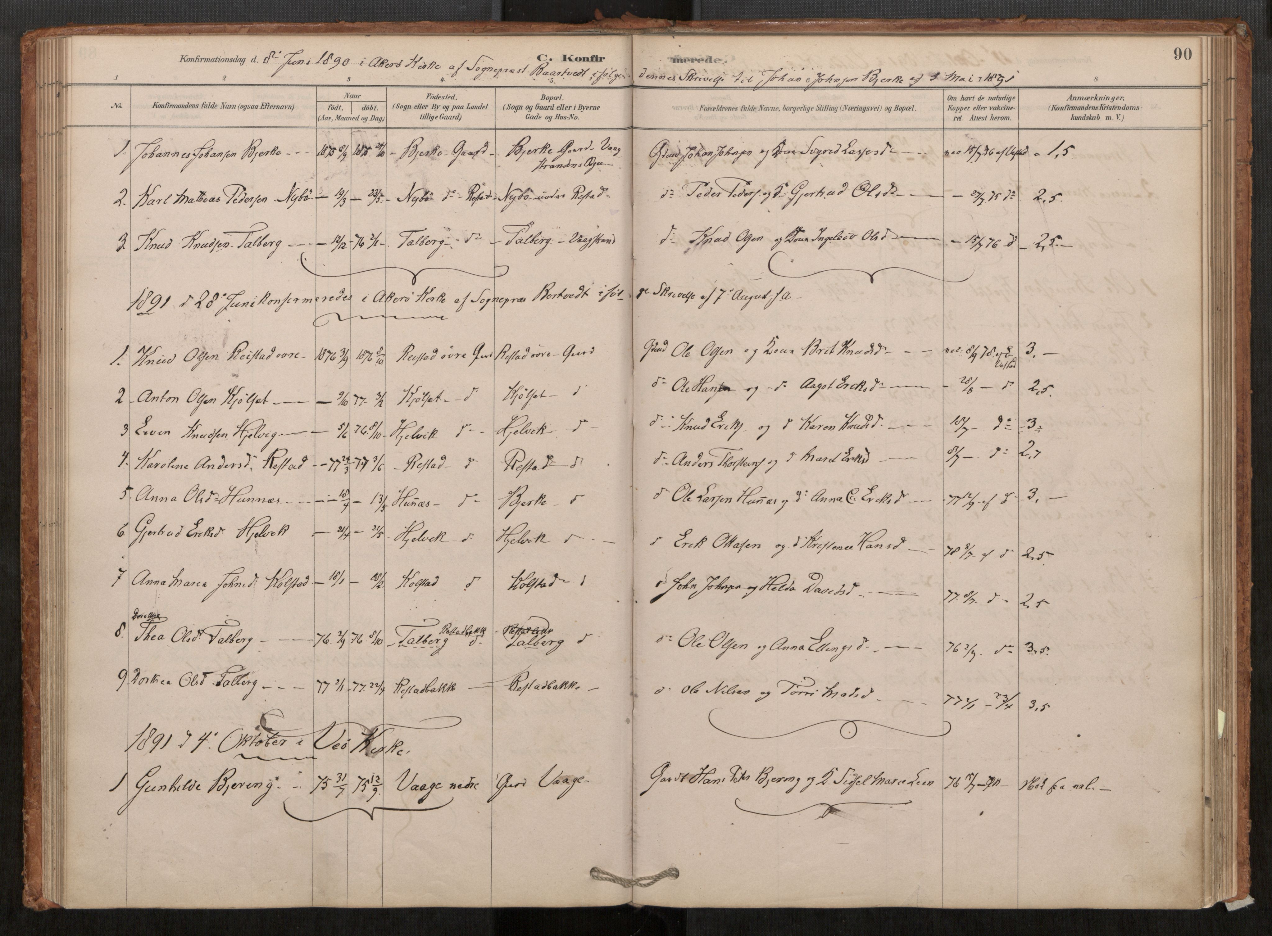 Ministerialprotokoller, klokkerbøker og fødselsregistre - Møre og Romsdal, SAT/A-1454/550/L0621: Parish register (official) no. 550A01, 1878-1915, p. 90
