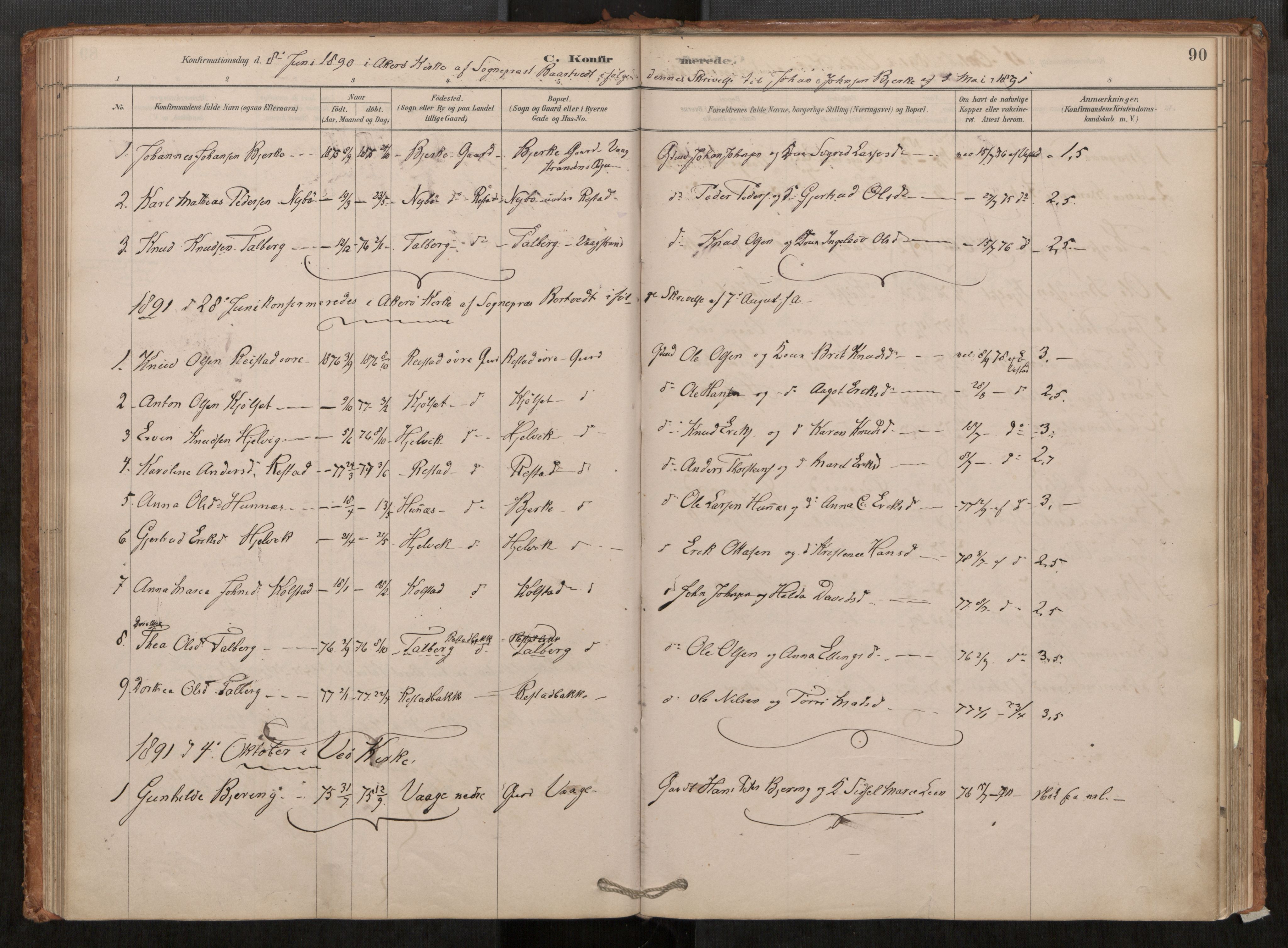 Ministerialprotokoller, klokkerbøker og fødselsregistre - Møre og Romsdal, AV/SAT-A-1454/550/L0621: Parish register (official) no. 550A01, 1878-1915, p. 90