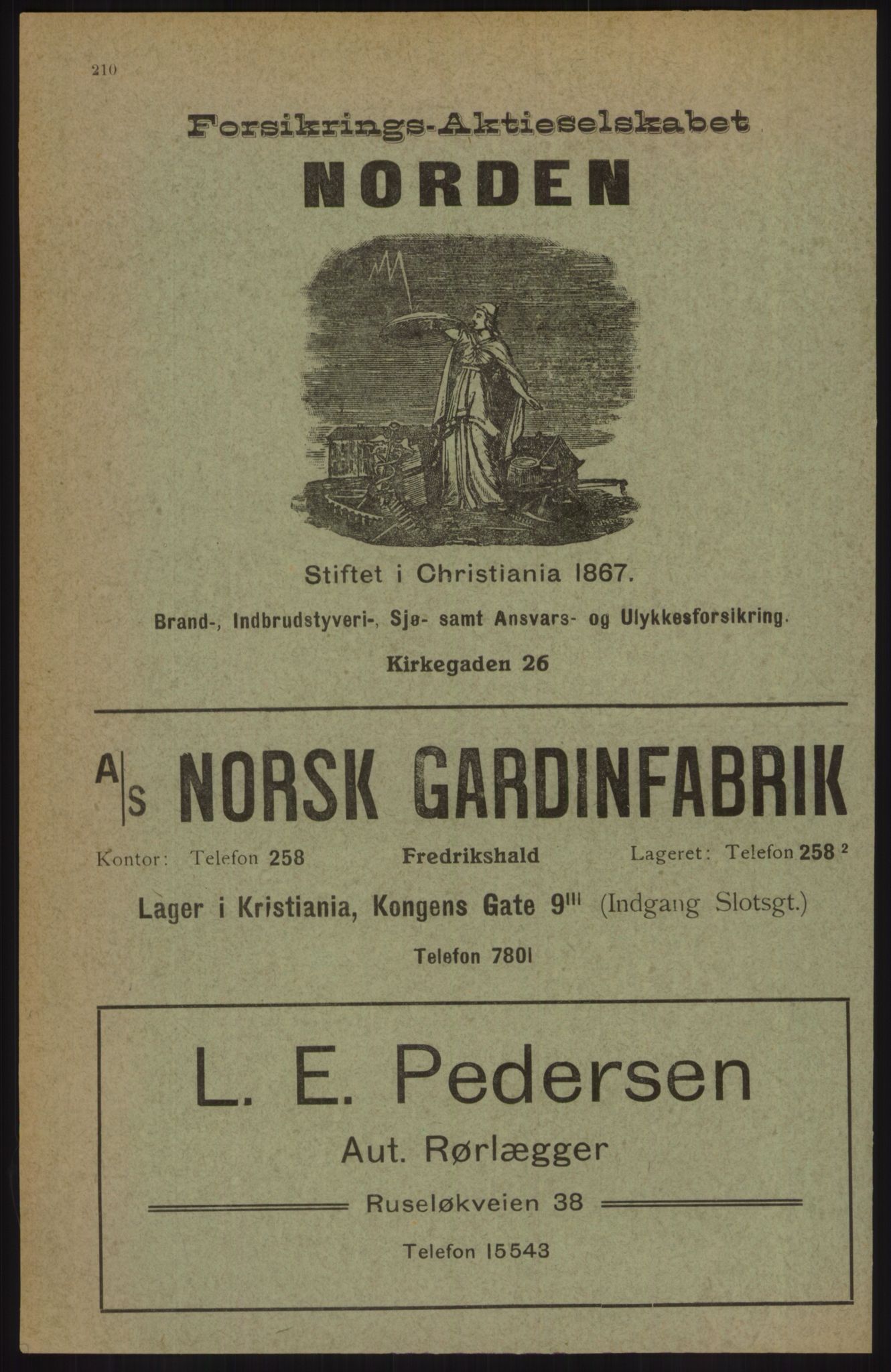 Kristiania/Oslo adressebok, PUBL/-, 1914, p. 210