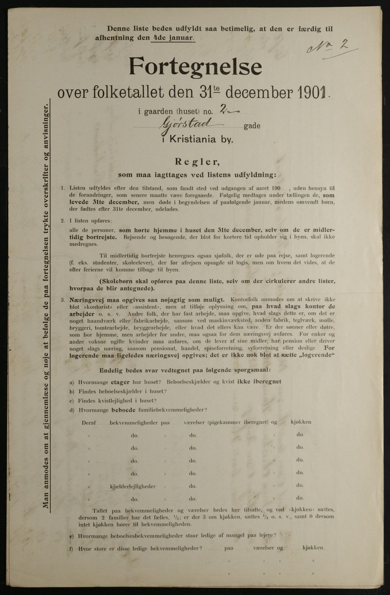 OBA, Municipal Census 1901 for Kristiania, 1901, p. 4700