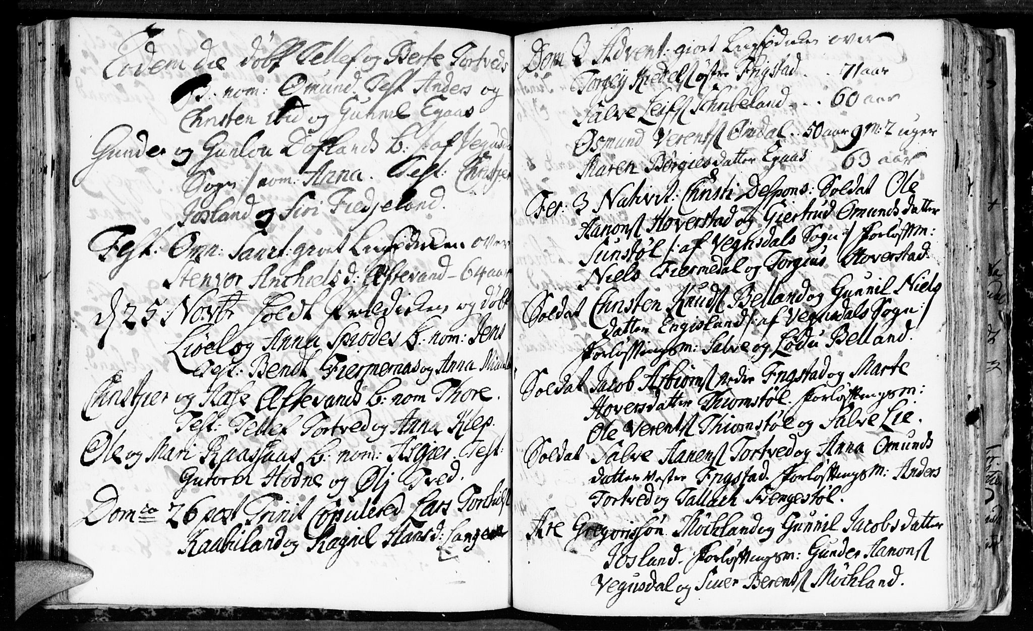 Evje sokneprestkontor, AV/SAK-1111-0008/F/Fa/Fac/L0001: Parish register (official) no. A 1, 1705-1764, p. 209-210