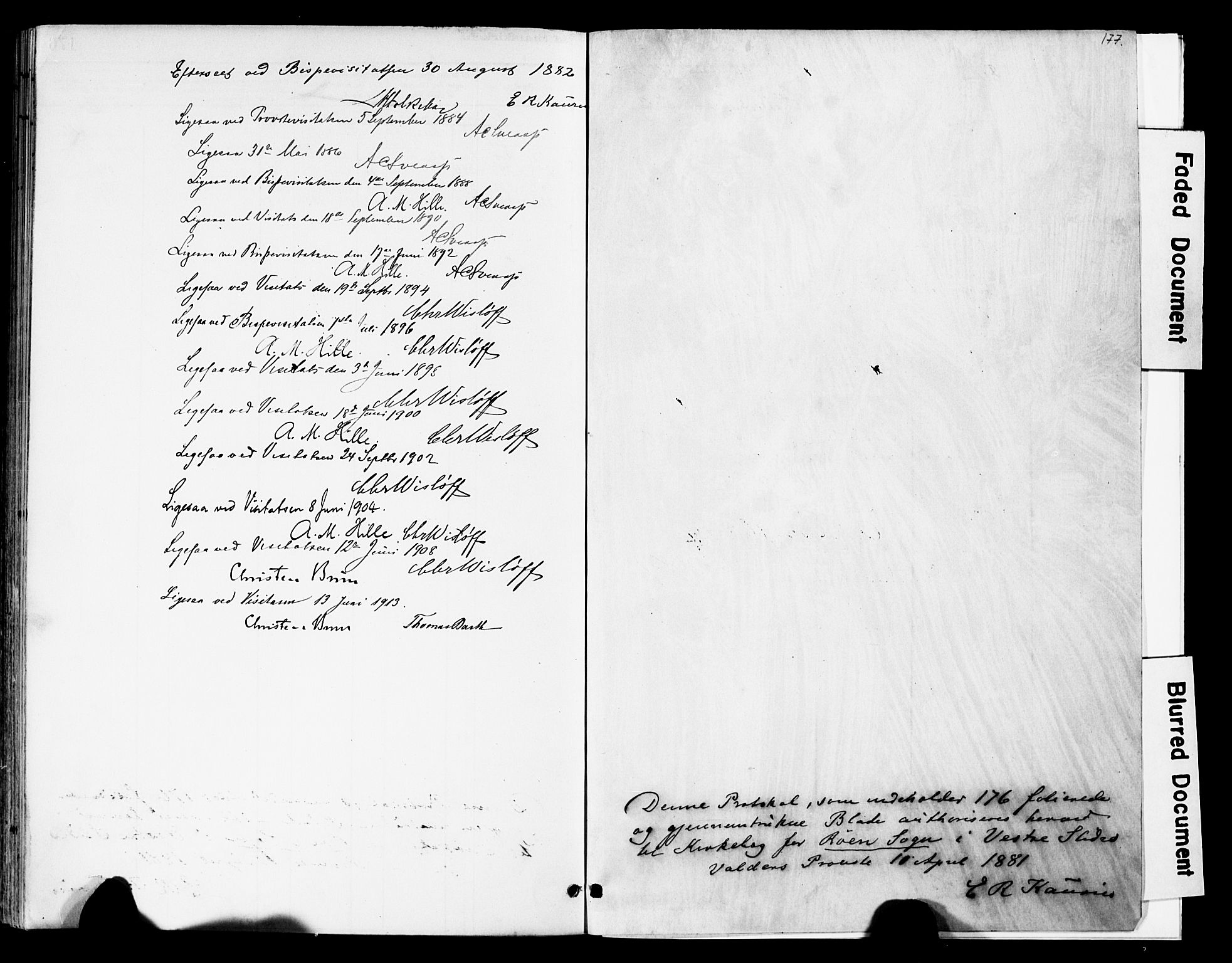 Vestre Slidre prestekontor, SAH/PREST-136/H/Ha/Haa/L0006: Parish register (official) no. 6, 1881-1912, p. 177