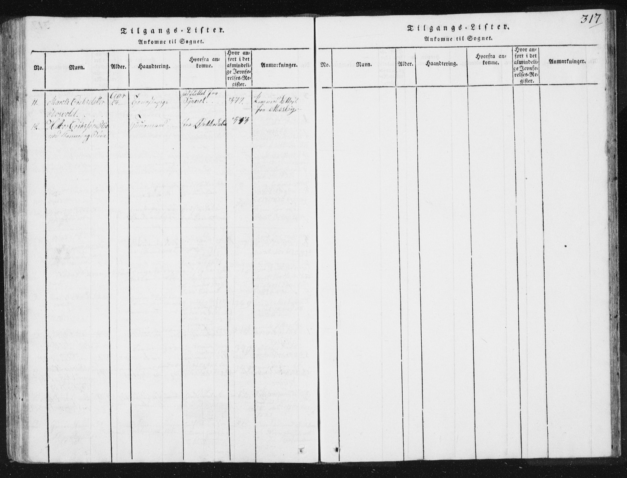 Ministerialprotokoller, klokkerbøker og fødselsregistre - Sør-Trøndelag, SAT/A-1456/665/L0770: Parish register (official) no. 665A05, 1817-1829, p. 317