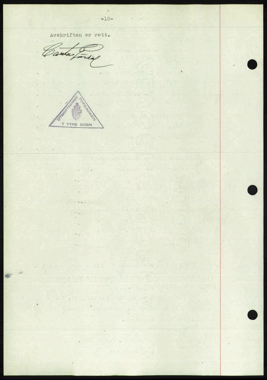 Ytre Sogn tingrett, AV/SAB-A-2601/1/G/Gbb/L0007: Mortgage book no. A4 - A5 (B3), 1949-1949, Diary no: : 418/1949