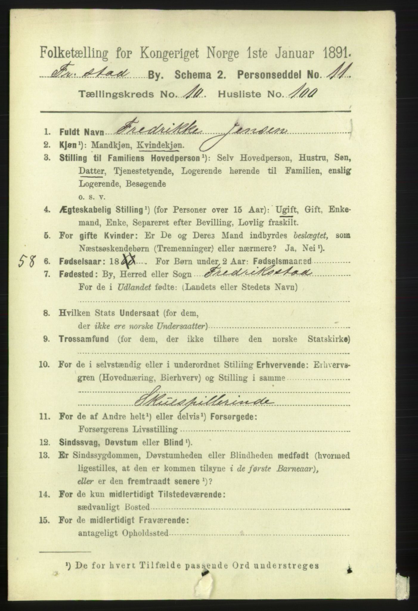 RA, 1891 census for 0103 Fredrikstad, 1891, p. 12559