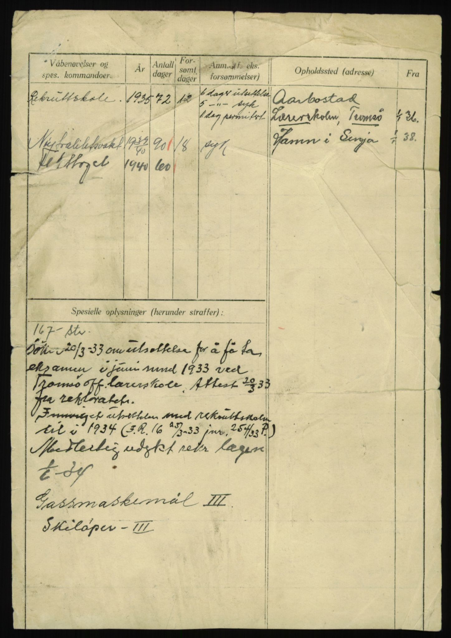 Forsvaret, Troms infanteriregiment nr. 16, AV/RA-RAFA-3146/P/Pa/L0017: Rulleblad for regimentets menige mannskaper, årsklasse 1933, 1933, p. 1380