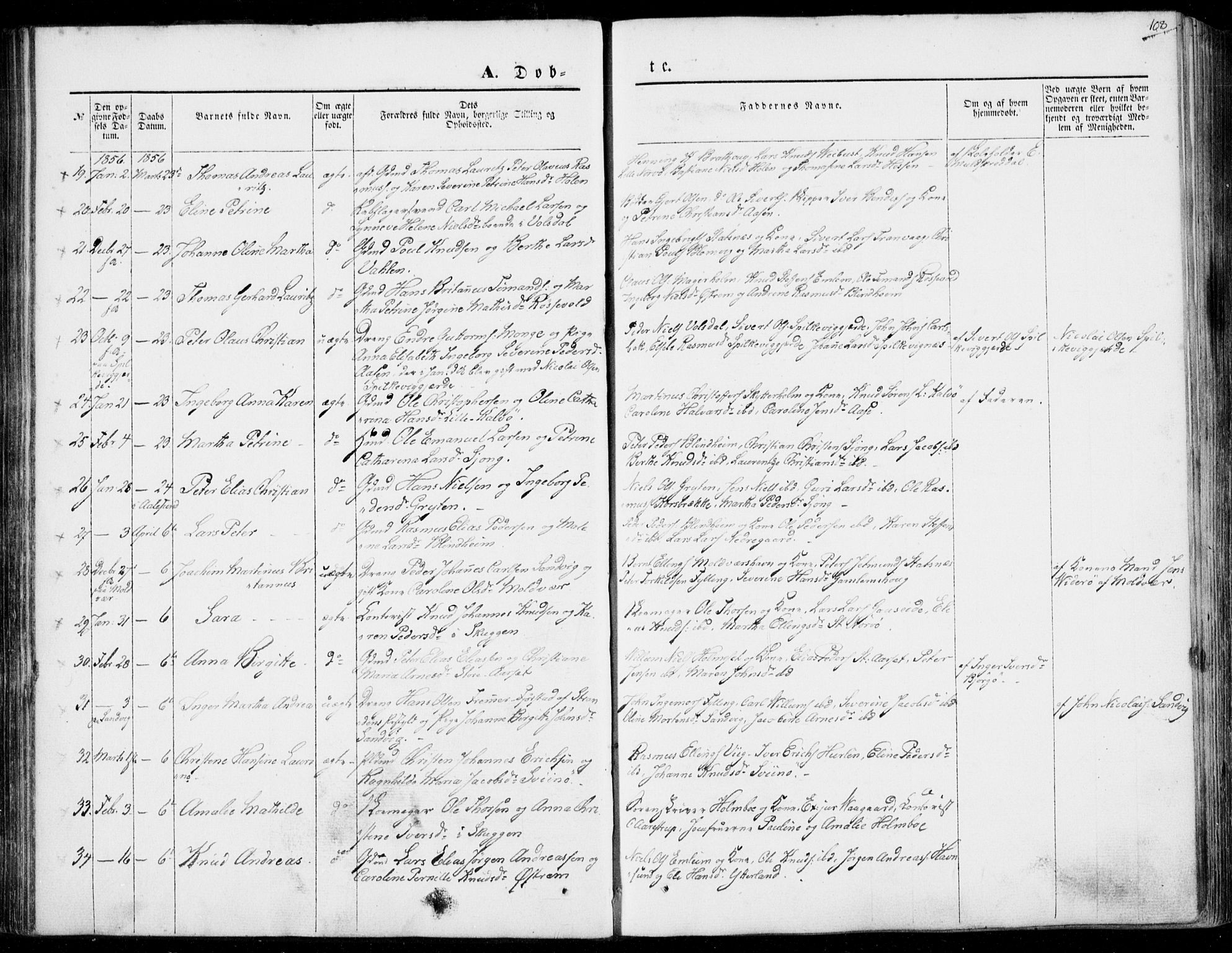 Ministerialprotokoller, klokkerbøker og fødselsregistre - Møre og Romsdal, AV/SAT-A-1454/528/L0397: Parish register (official) no. 528A08, 1848-1858, p. 108