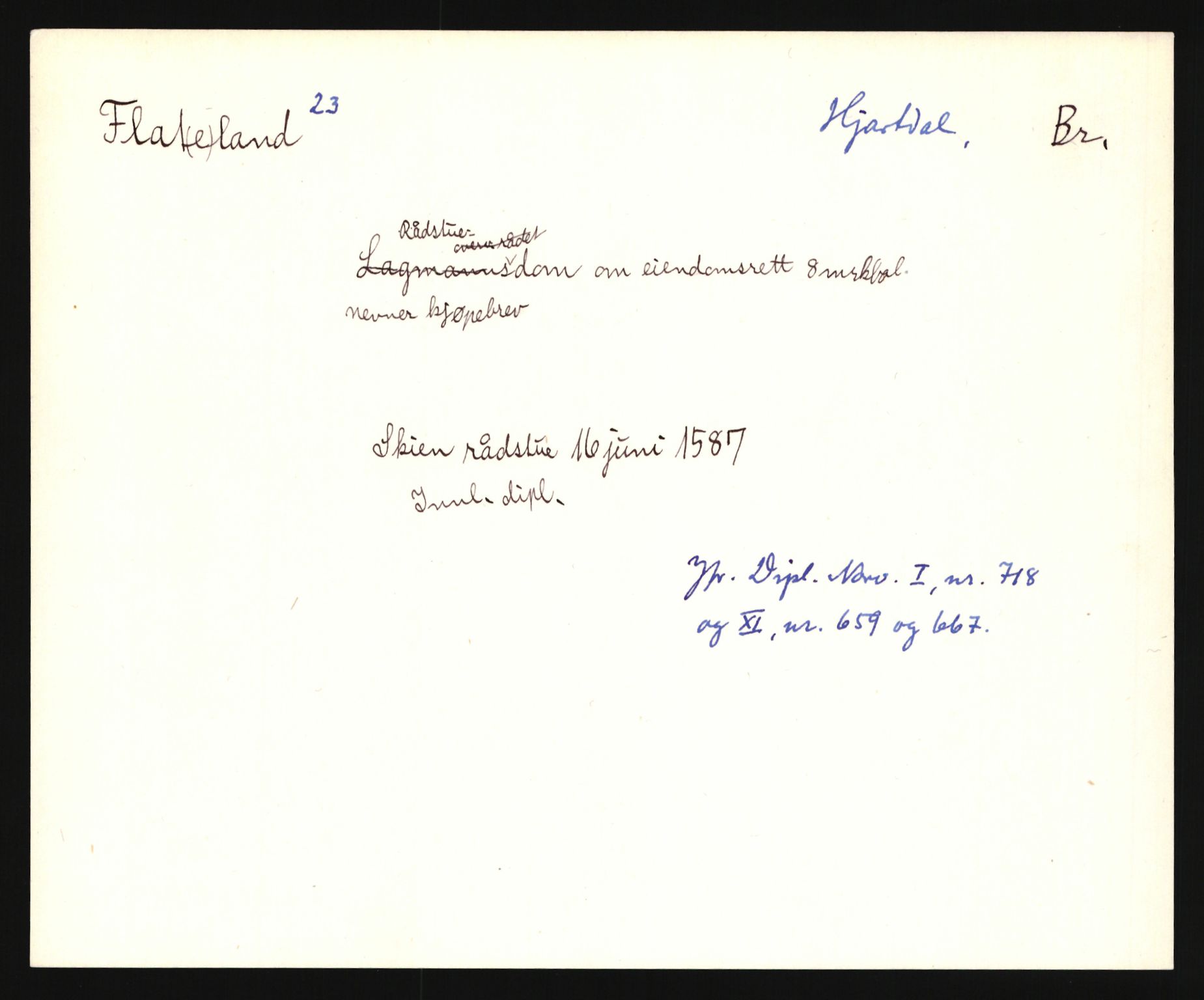 Riksarkivets diplomsamling, AV/RA-EA-5965/F35/F35e/L0021: Registreringssedler Telemark 2, 1400-1700, p. 279