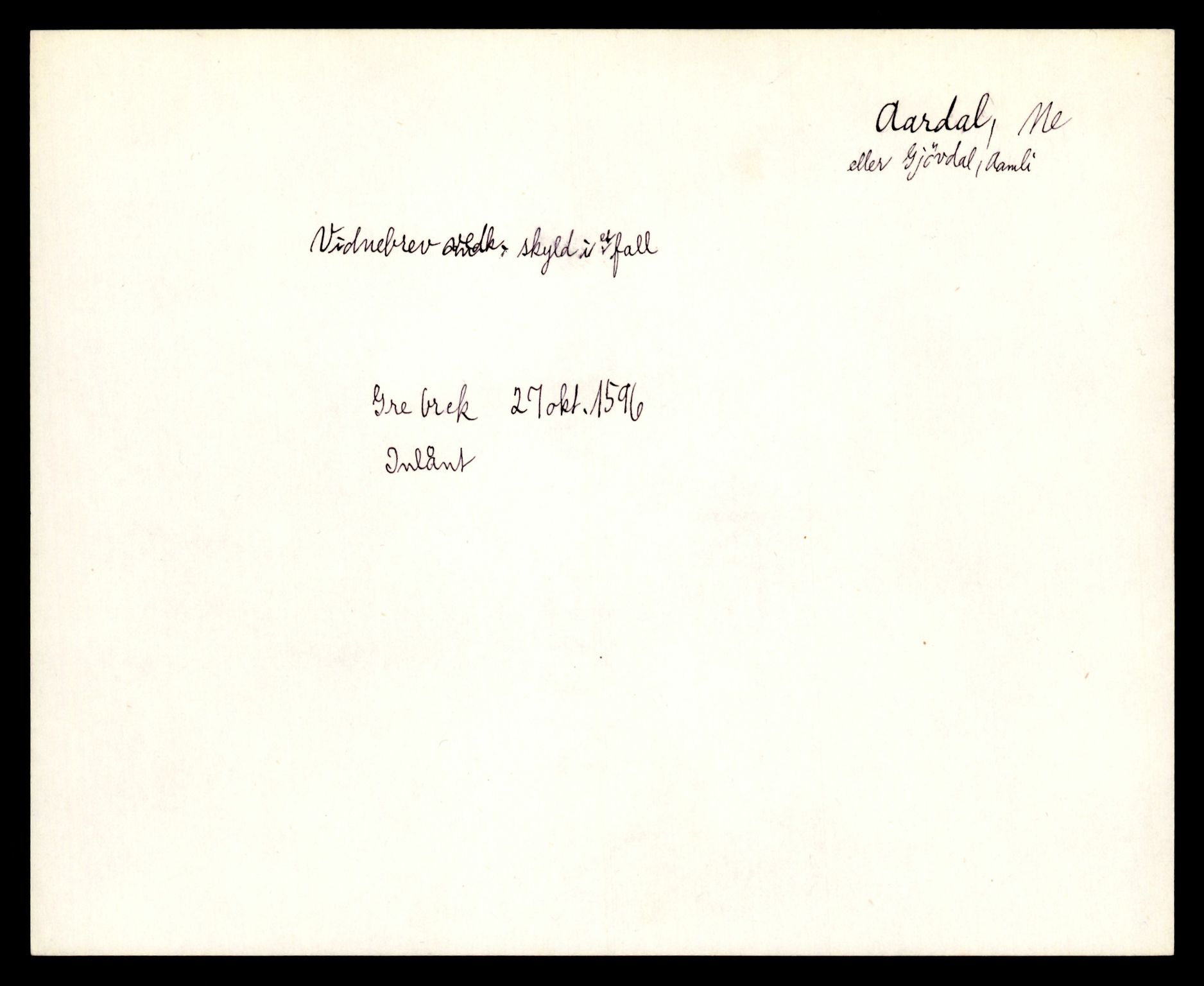 Riksarkivets diplomsamling, AV/RA-EA-5965/F35/F35e/L0024: Registreringssedler Aust-Agder 2, 1400-1700, p. 371