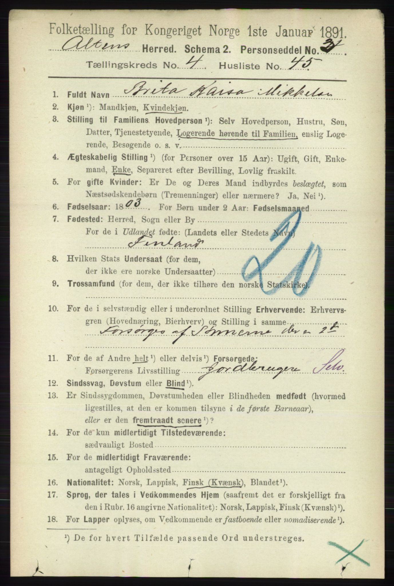RA, 1891 census for 2012 Alta, 1891, p. 1584