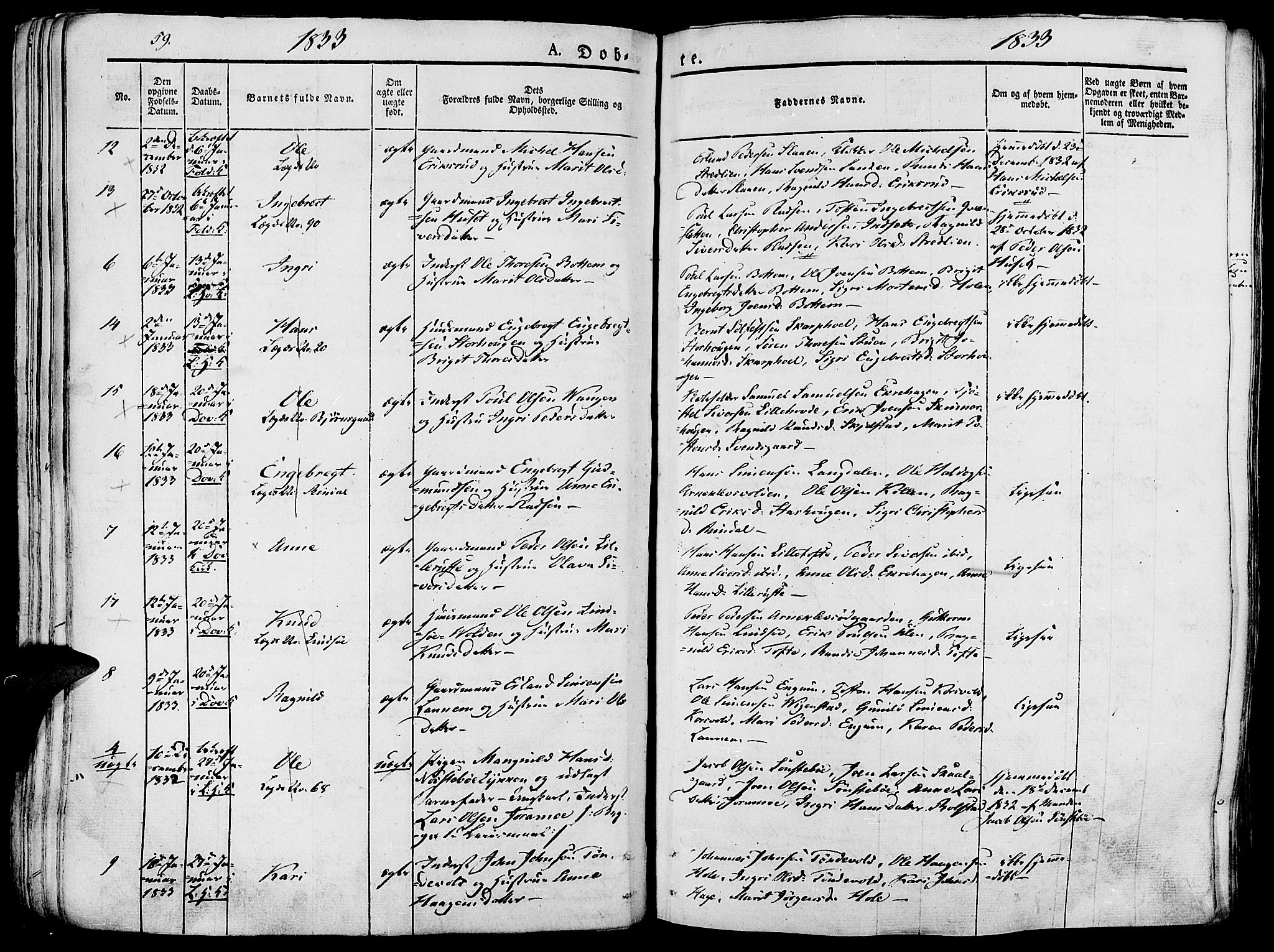 Lesja prestekontor, AV/SAH-PREST-068/H/Ha/Haa/L0005: Parish register (official) no. 5, 1830-1842, p. 59