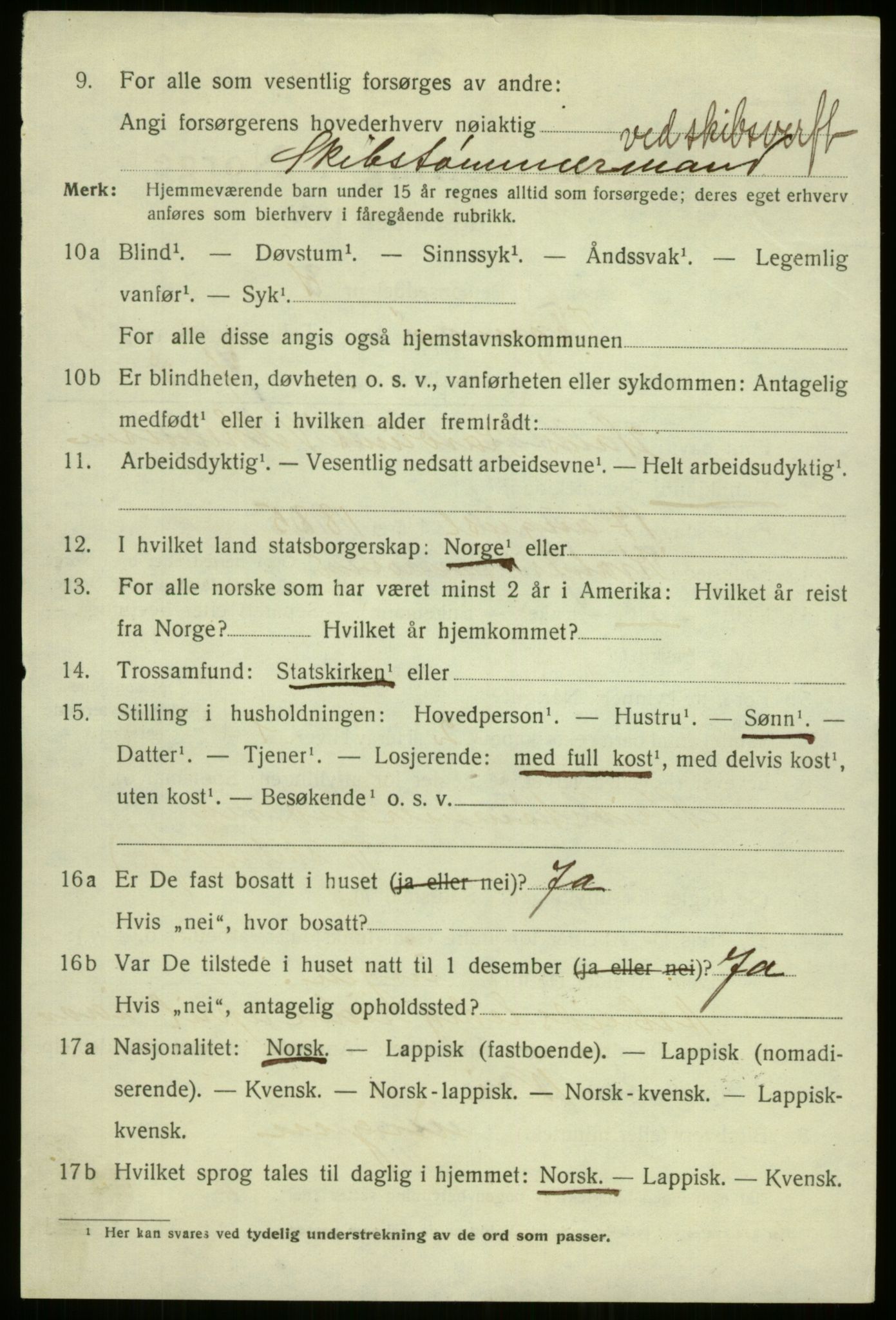 SATØ, 1920 census for Tromsø, 1920, p. 24828