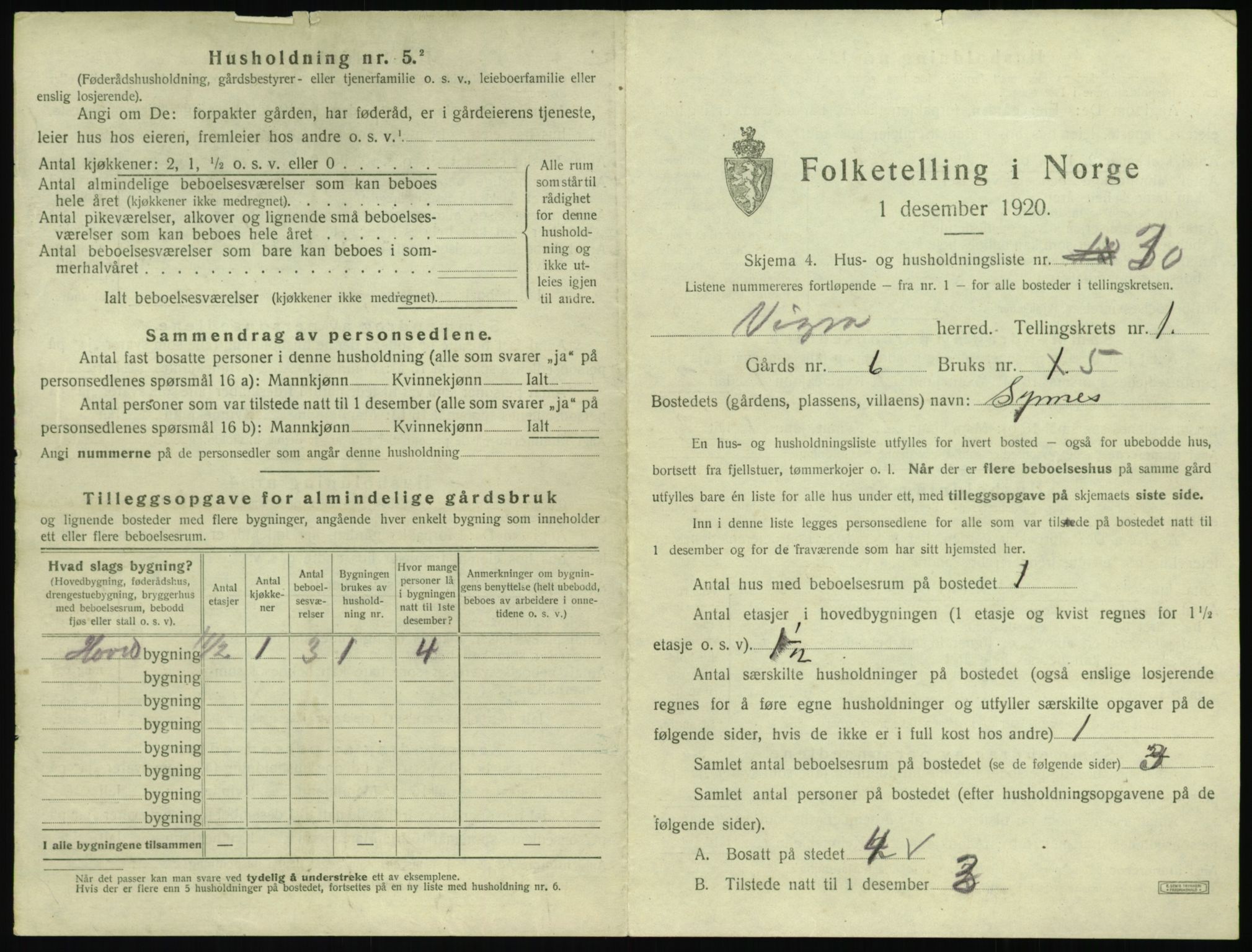 SAT, 1920 census for Vigra, 1920, p. 80