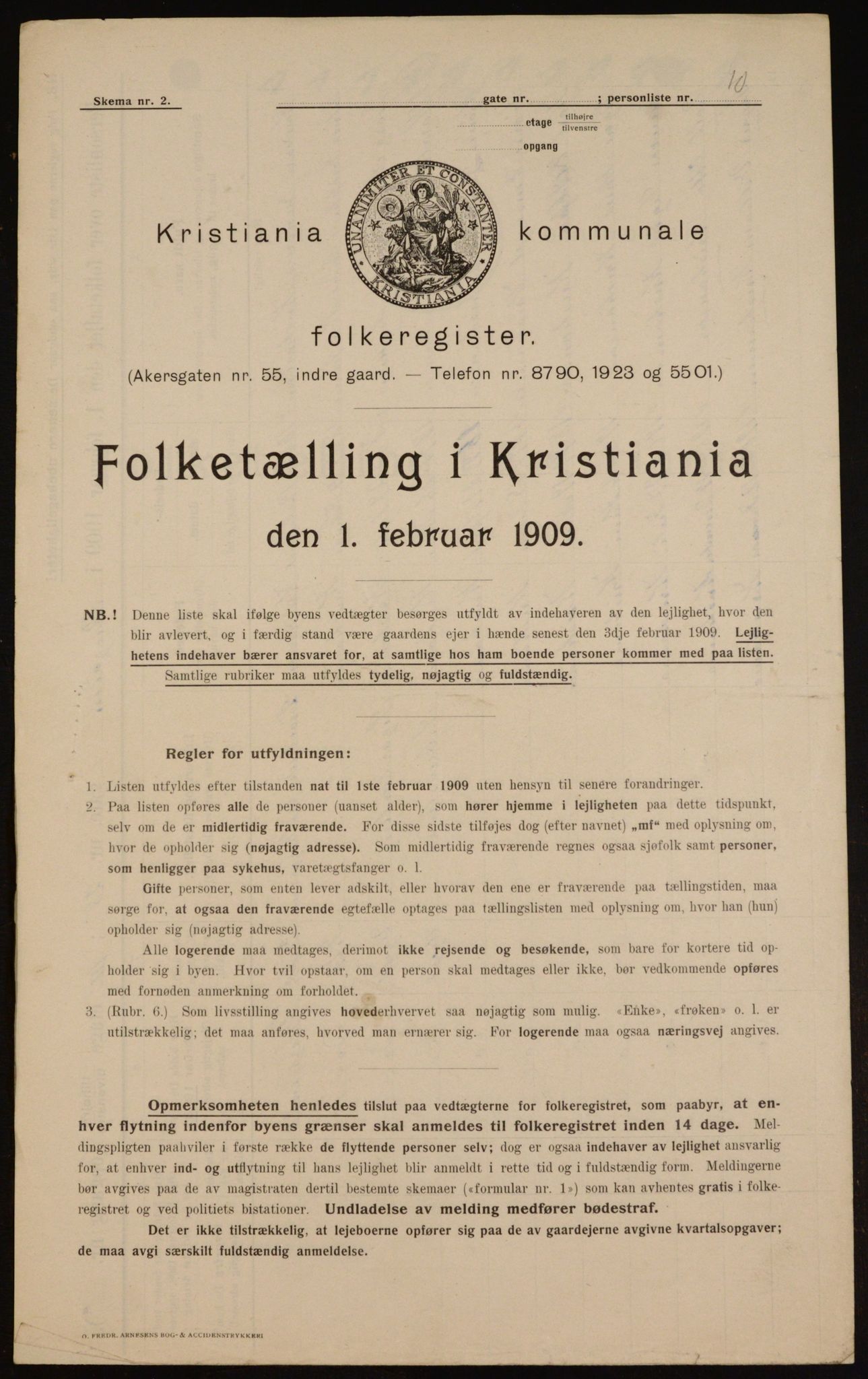 OBA, Municipal Census 1909 for Kristiania, 1909, p. 8083