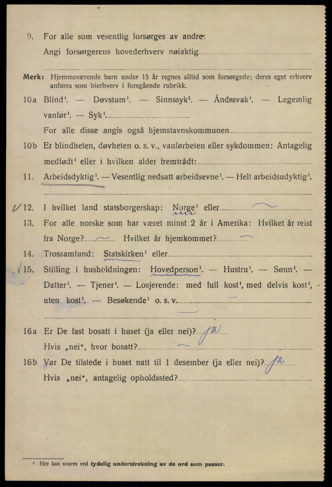 SAO, 1920 census for Kristiania, 1920, p. 284298