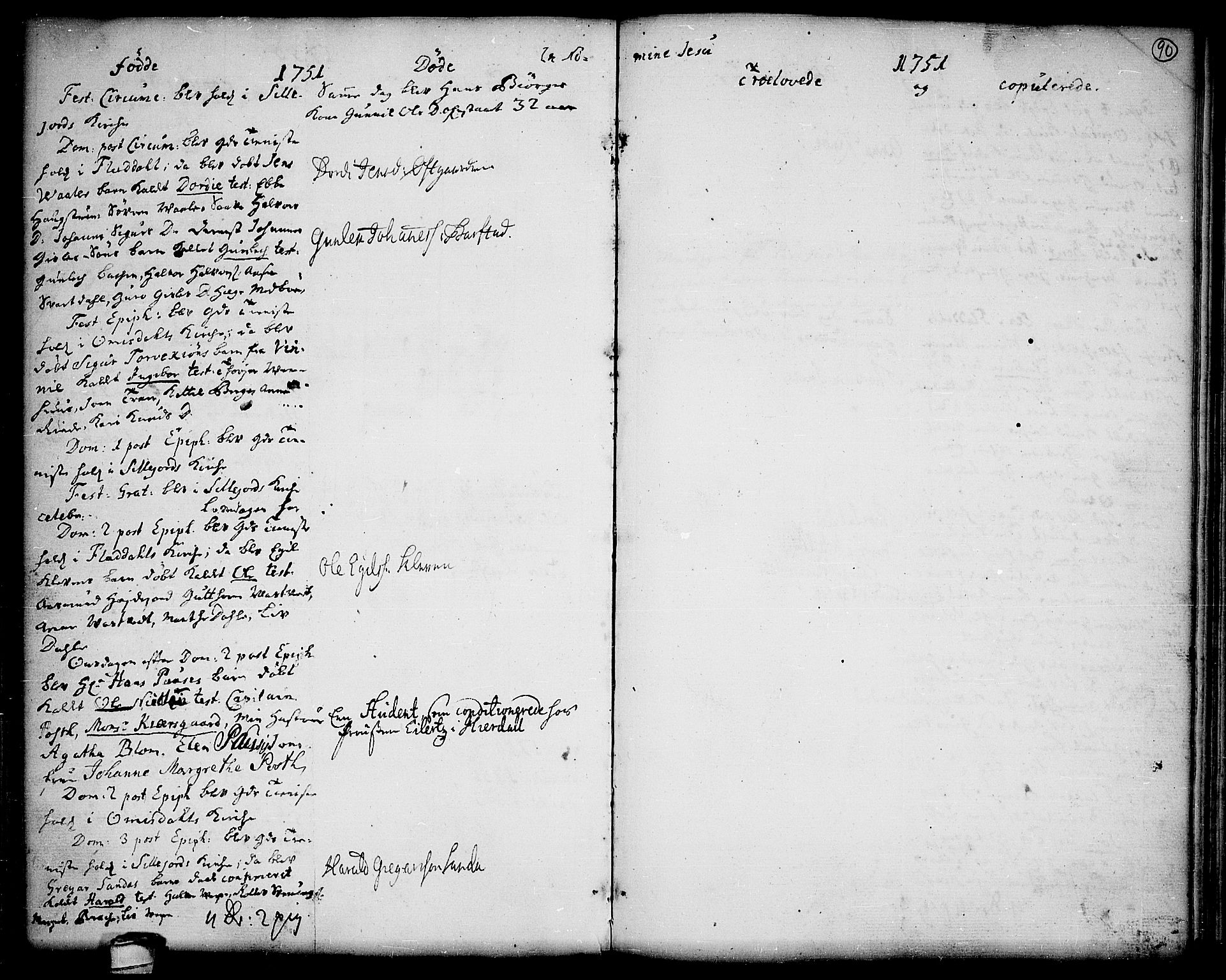 Seljord kirkebøker, SAKO/A-20/F/Fa/L0006: Parish register (official) no. I 6, 1744-1755, p. 90