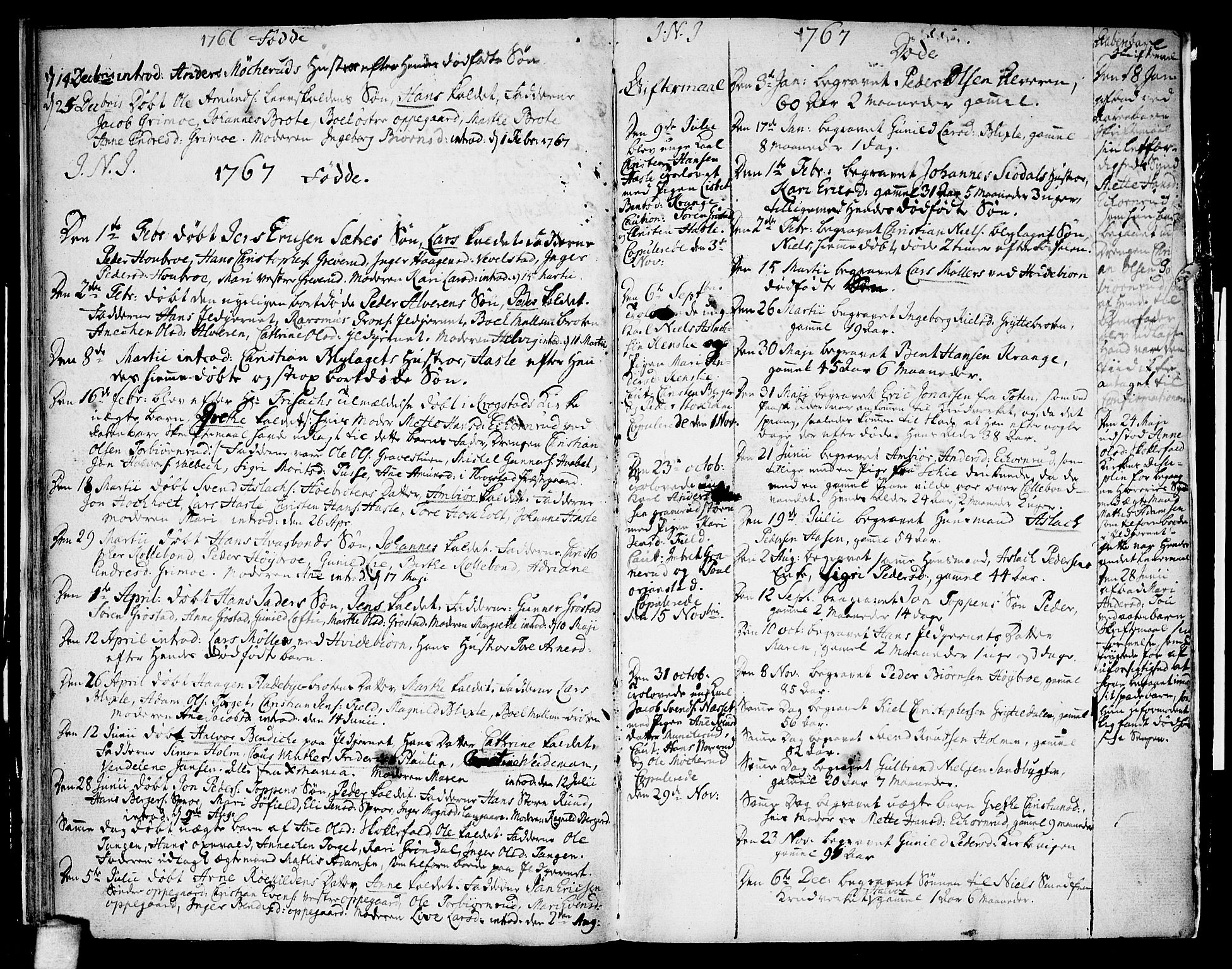 Nesodden prestekontor Kirkebøker, AV/SAO-A-10013/F/Fa/L0002: Parish register (official) no. I 2, 1750-1768, p. 56-57