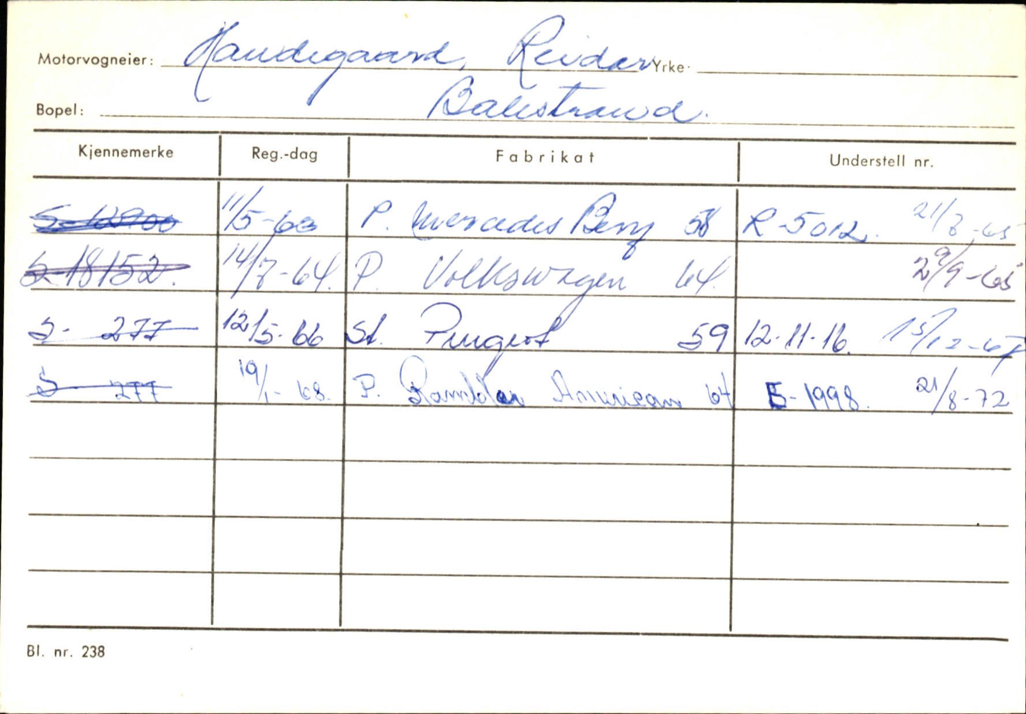 Statens vegvesen, Sogn og Fjordane vegkontor, AV/SAB-A-5301/4/F/L0132: Eigarregister Askvoll A-Å. Balestrand A-Å, 1945-1975, p. 1806