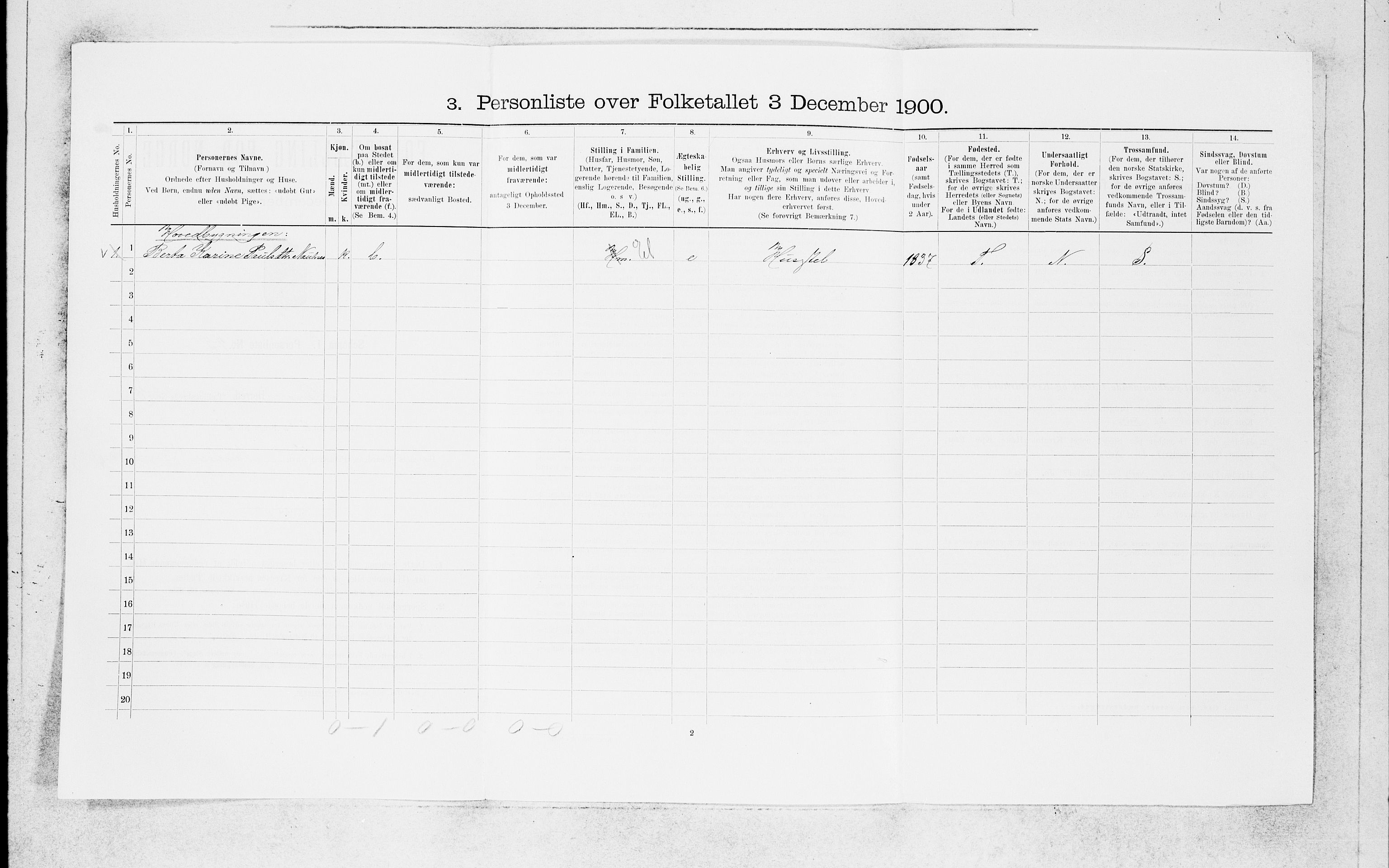 SAB, 1900 census for Manger, 1900, p. 1549