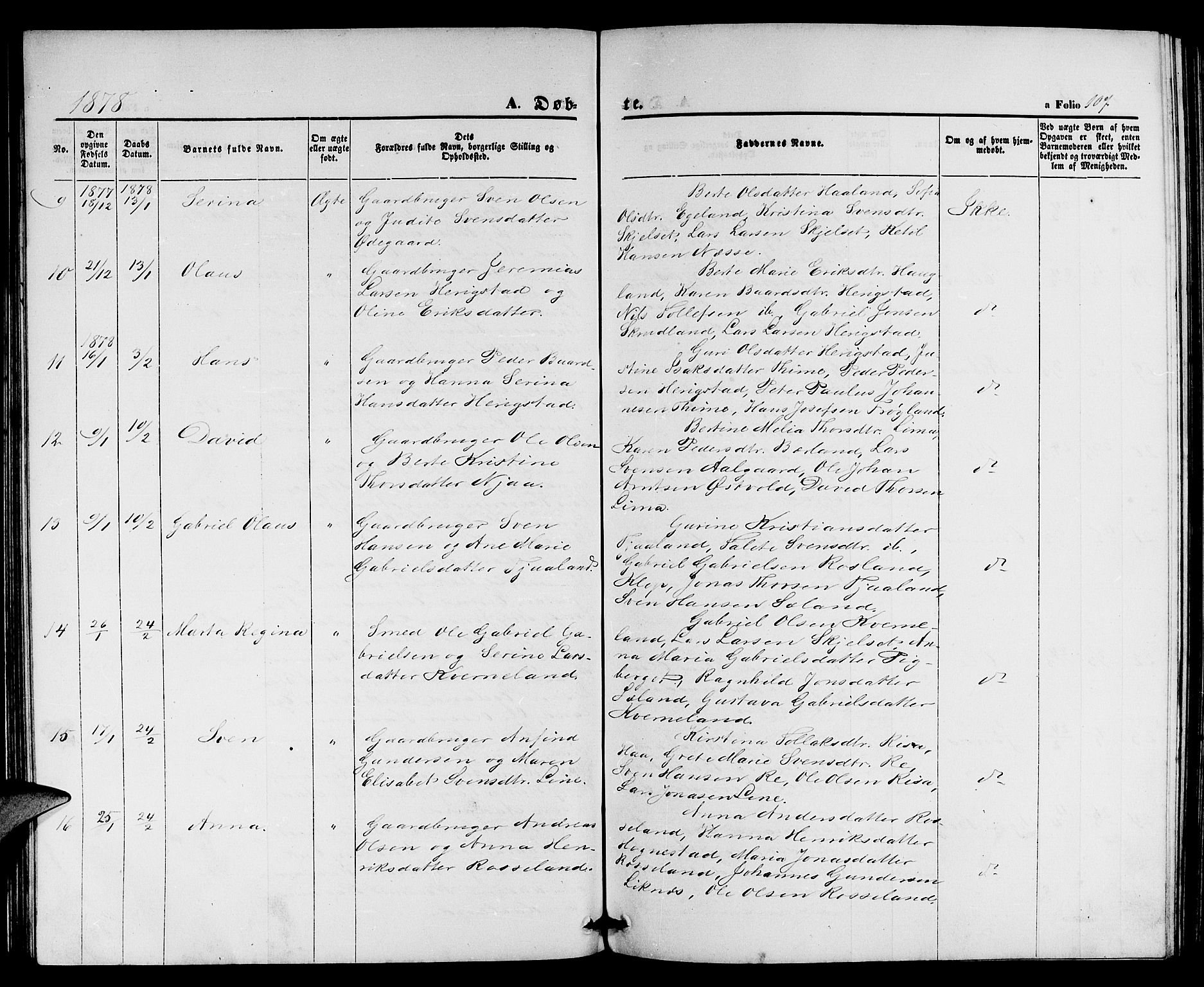 Lye sokneprestkontor, AV/SAST-A-101794/001/30BB/L0004: Parish register (copy) no. B 4, 1868-1878, p. 107