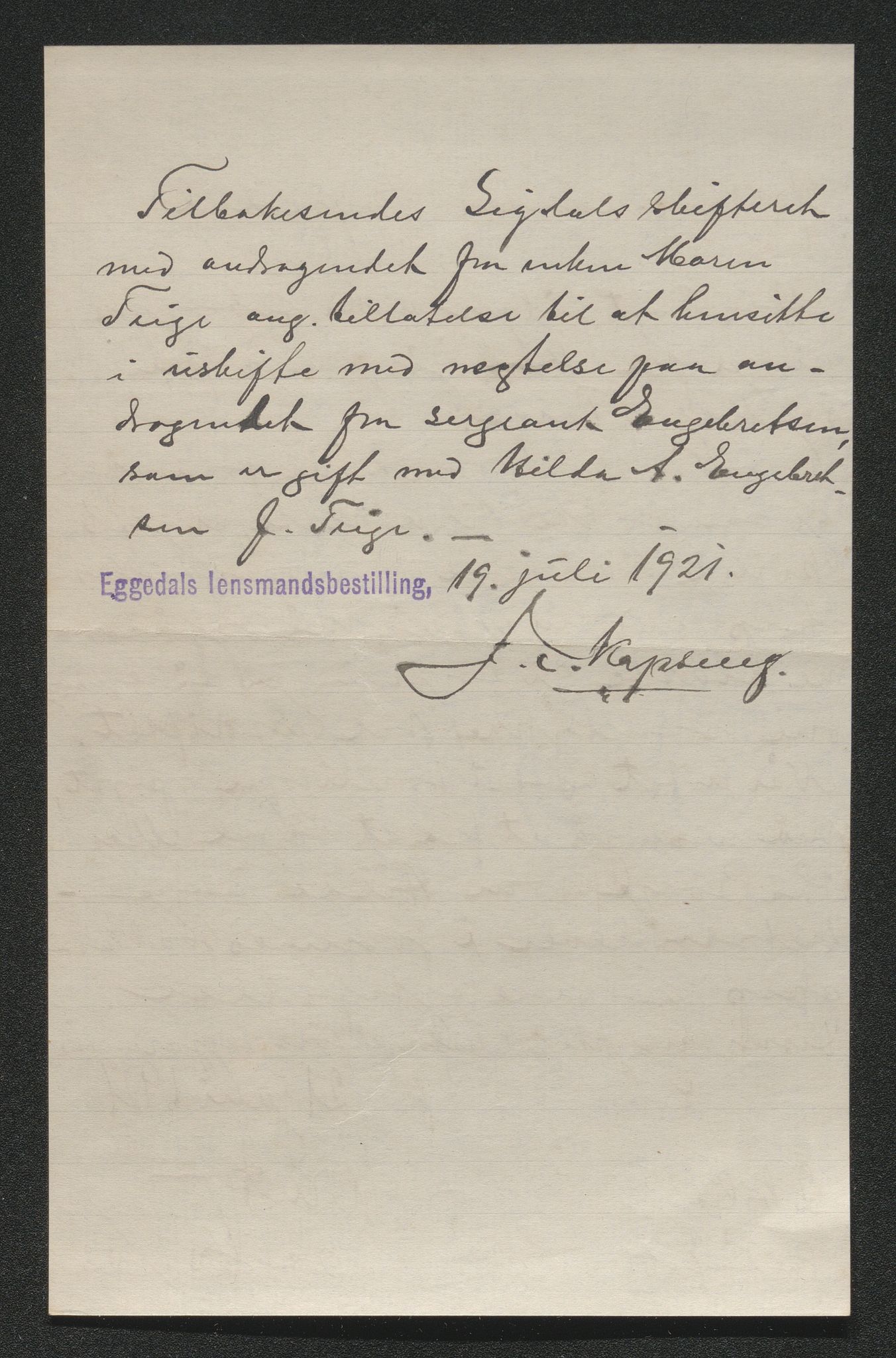 Eiker, Modum og Sigdal sorenskriveri, AV/SAKO-A-123/H/Ha/Hab/L0040: Dødsfallsmeldinger, 1920-1921, p. 1234