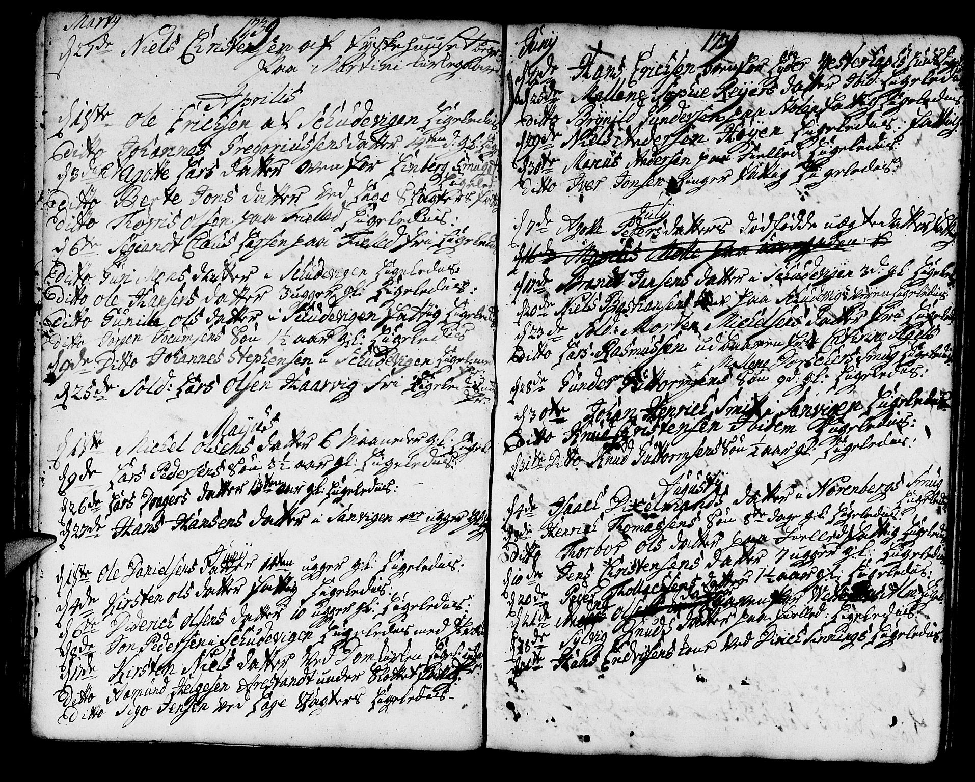 Korskirken sokneprestembete, AV/SAB-A-76101/H/Haa/L0011: Parish register (official) no. A 11, 1731-1785, p. 24