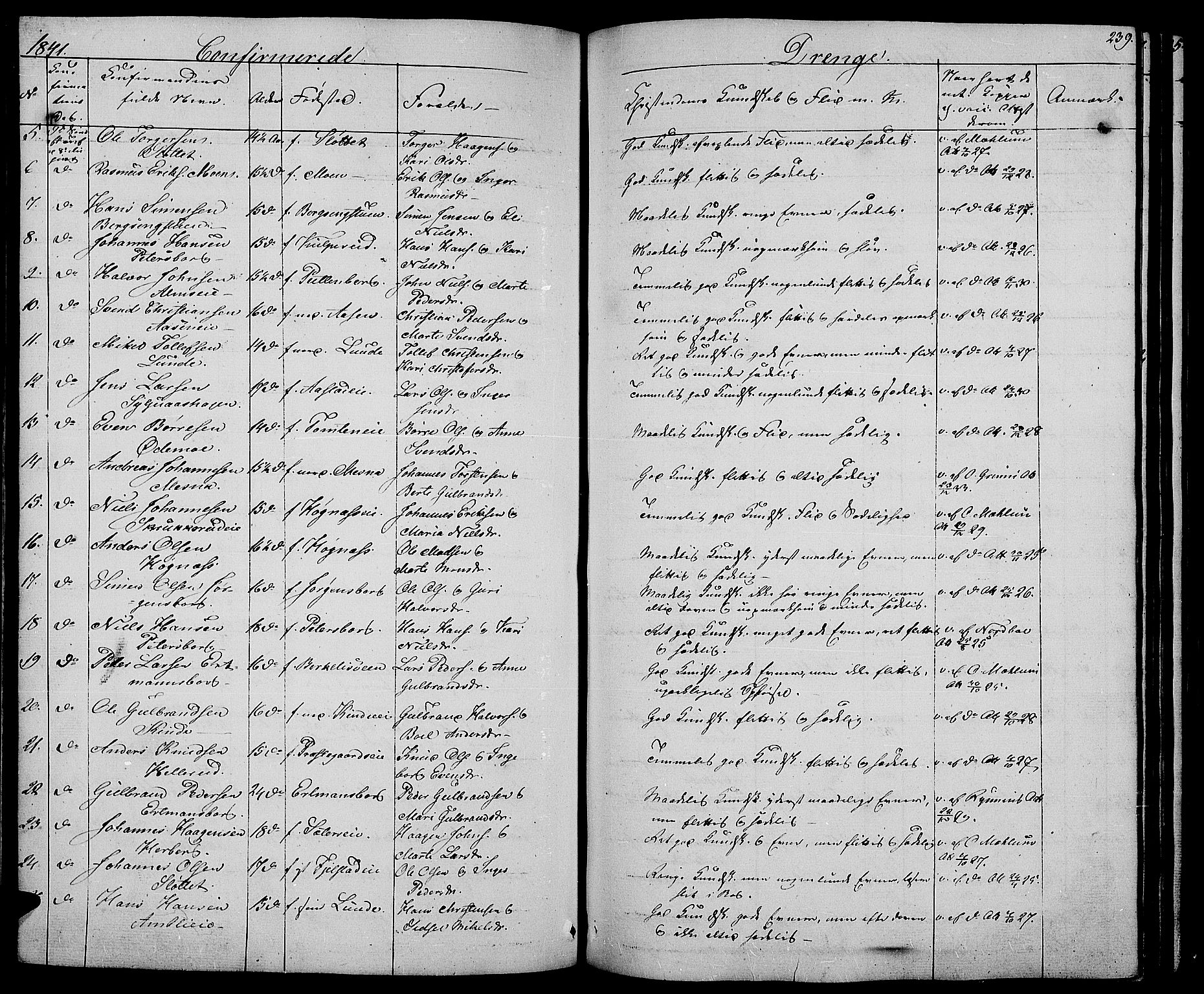 Ringsaker prestekontor, AV/SAH-PREST-014/L/La/L0005: Parish register (copy) no. 5, 1839-1850, p. 239