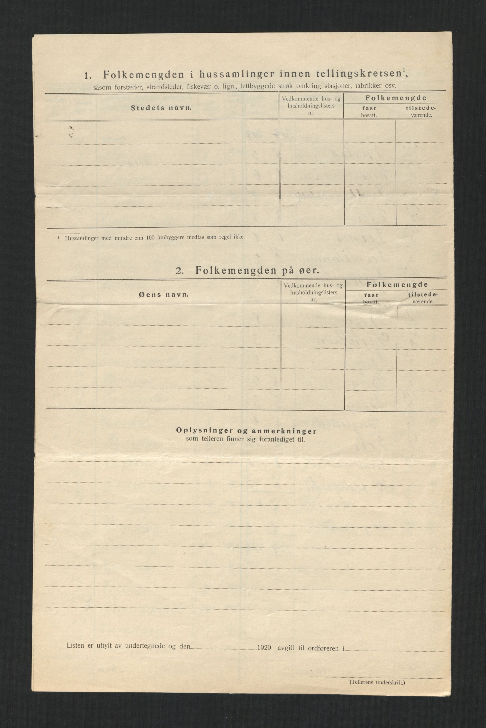 SAT, 1920 census for Stod, 1920, p. 9