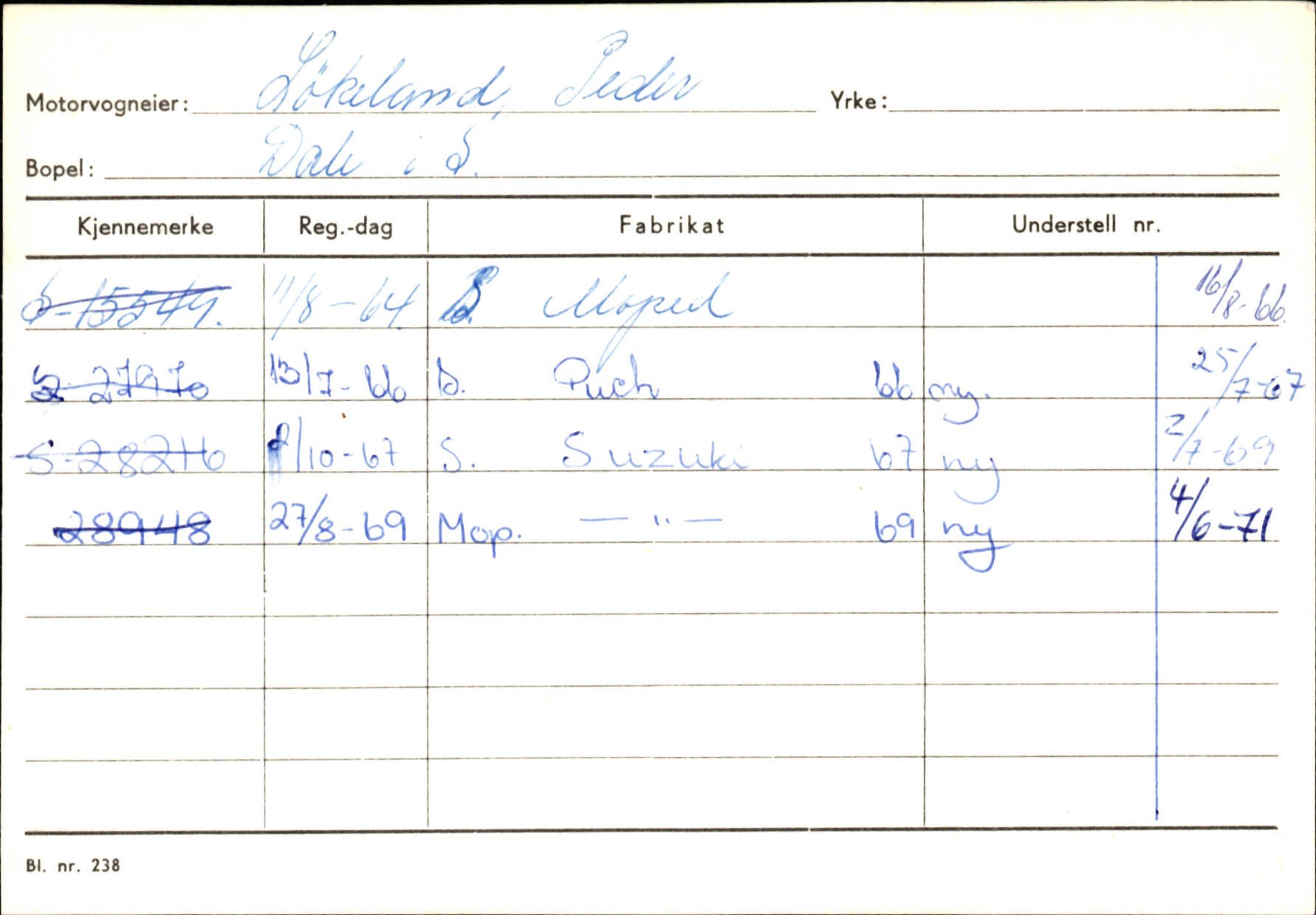 Statens vegvesen, Sogn og Fjordane vegkontor, AV/SAB-A-5301/4/F/L0125: Eigarregister Sogndal V-Å. Aurland A-Å. Fjaler A-N, 1945-1975, p. 2512